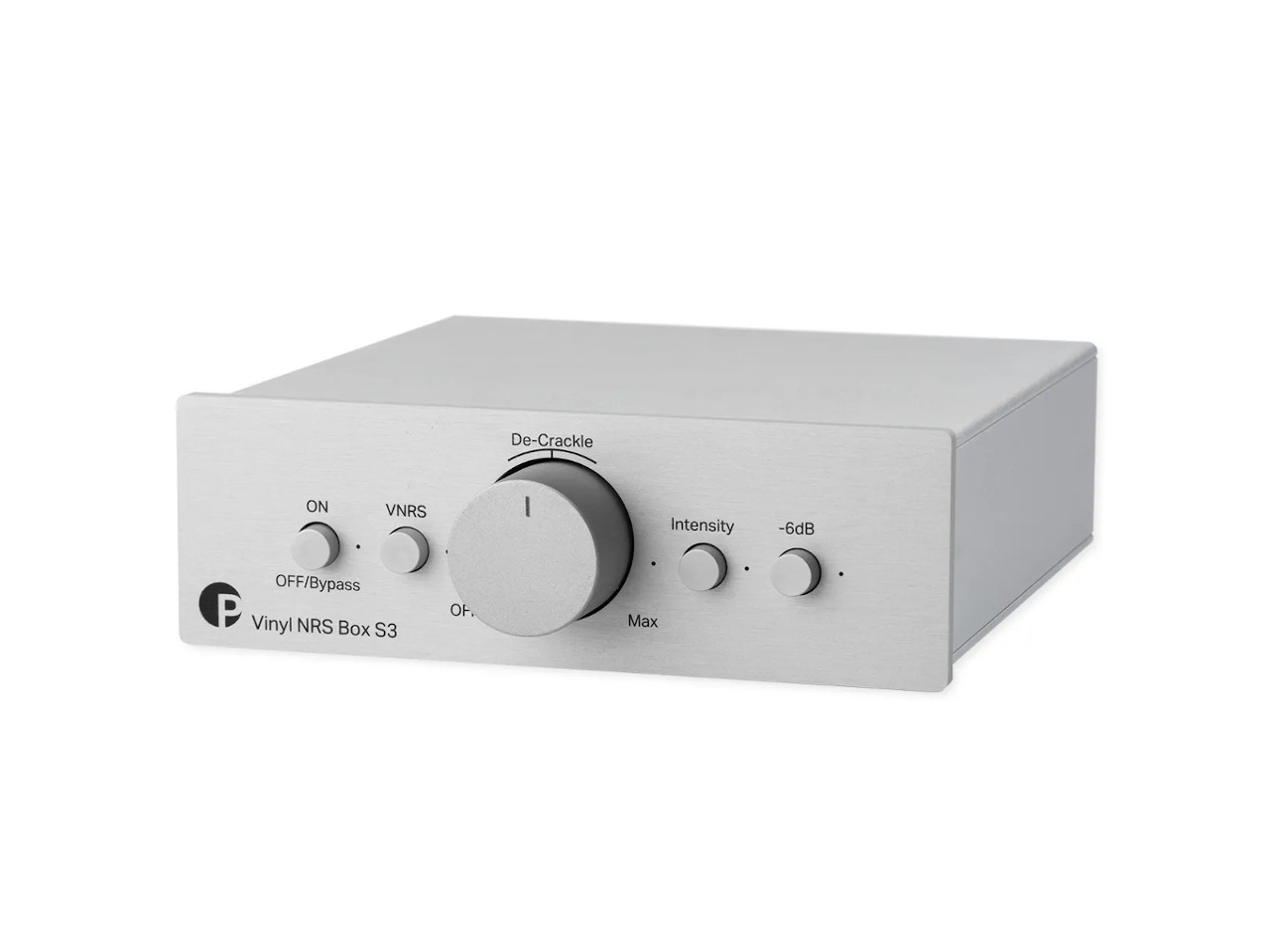 Vinyl NRS Box S3, Preamplifier, Festes Gehäuse, Silbern, Frontplatten Knöpfe