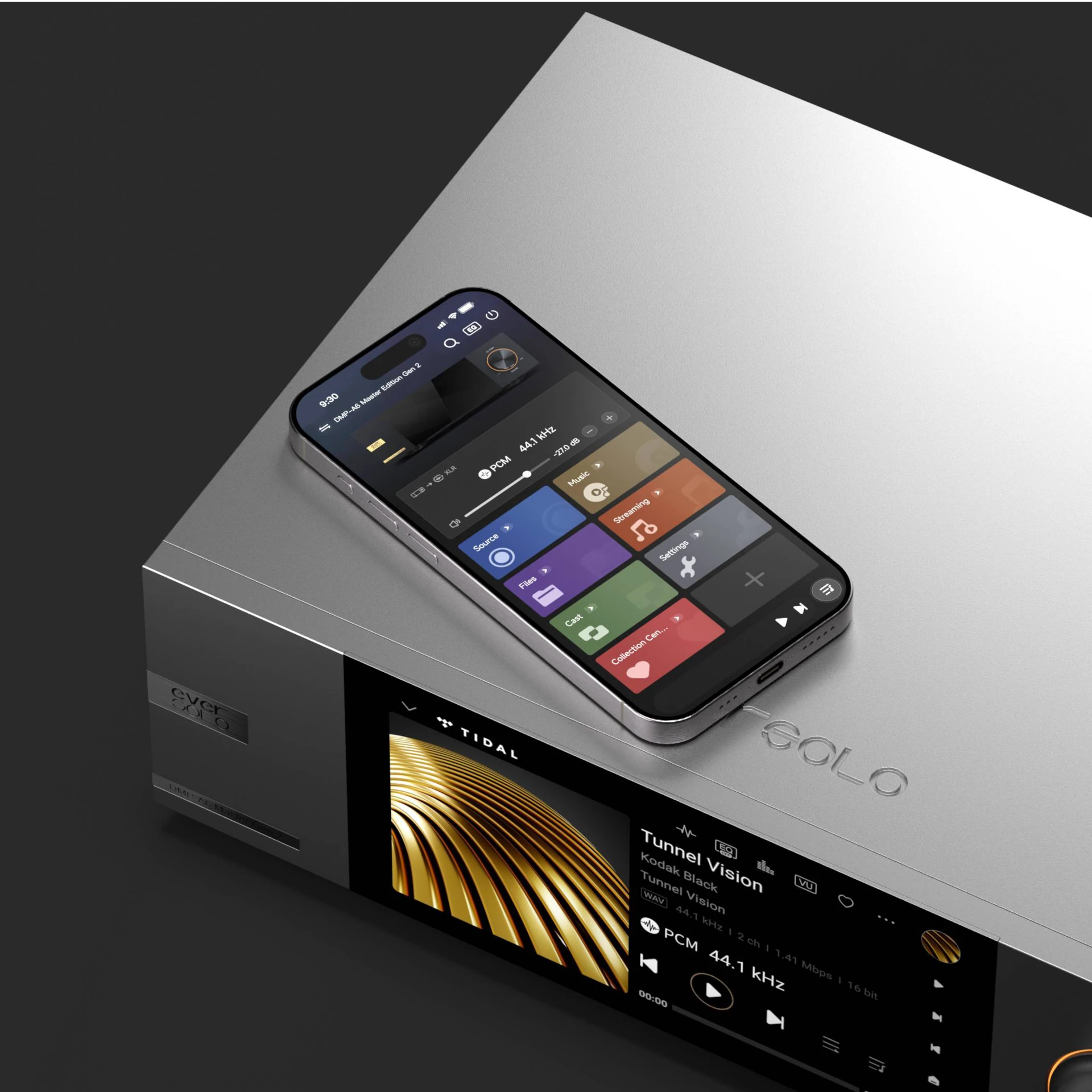 smartphone, touchscreen, App-Raster, schwarz, schlank