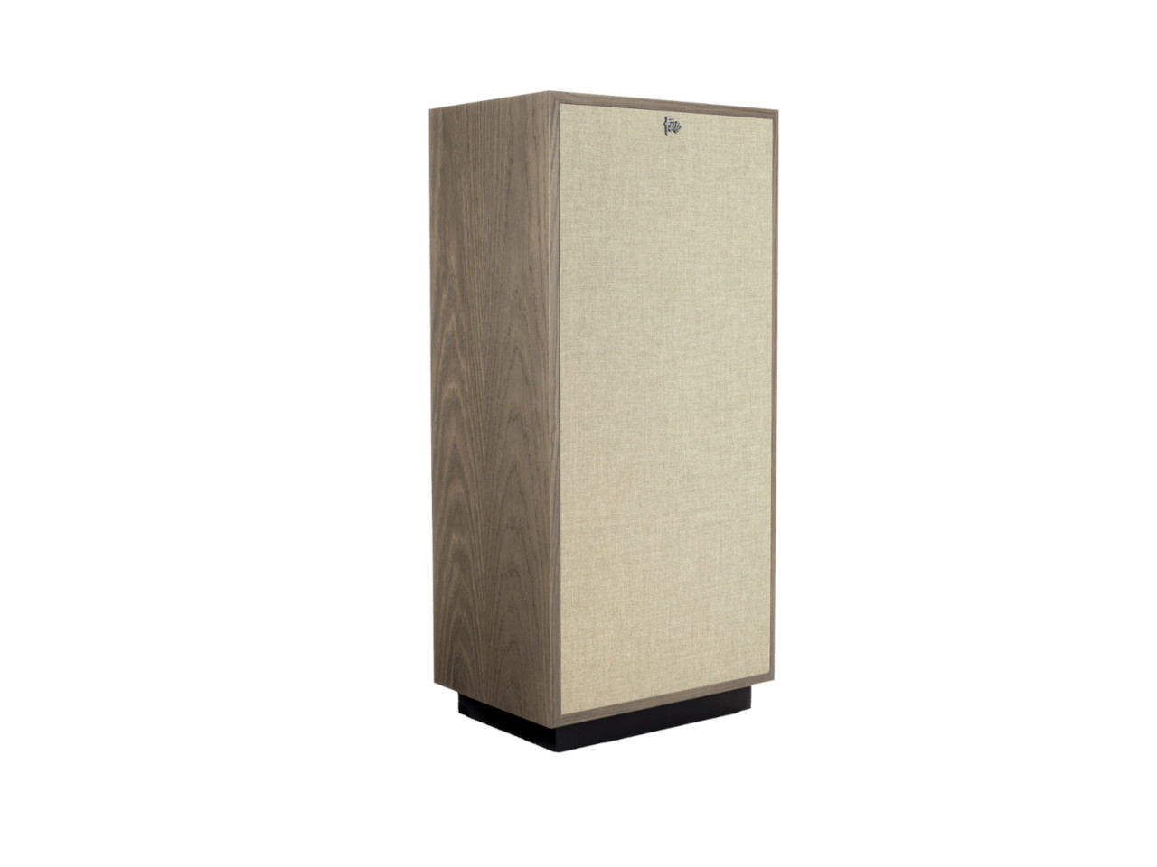 Stand-alone Lautsprecher, Standfuß, Holzgehäuse, Beige Frontabdeckung, Audio-Lautsprecher