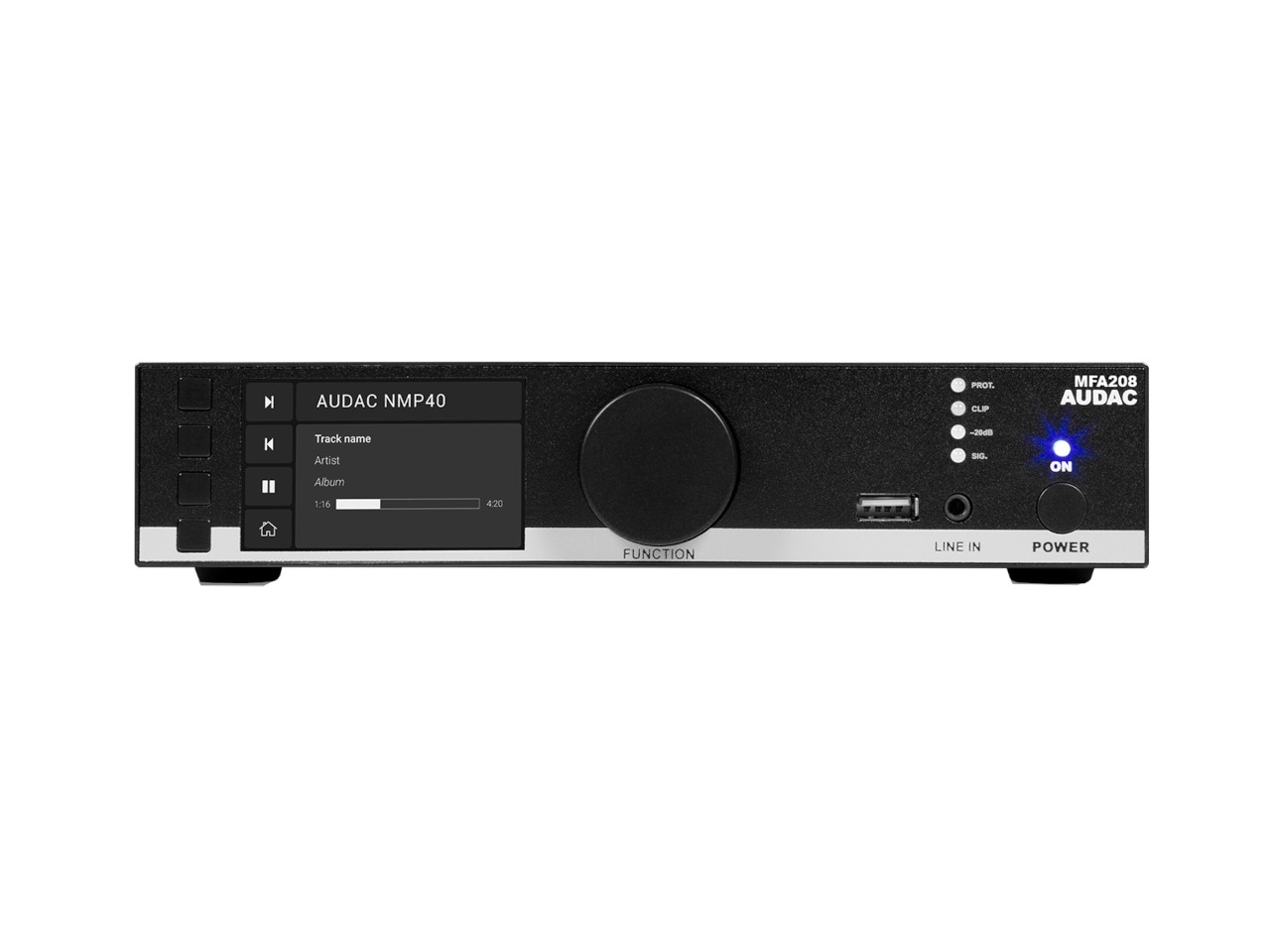 rack-mount, audio-interface, usb, power-on-indicator, front-panel