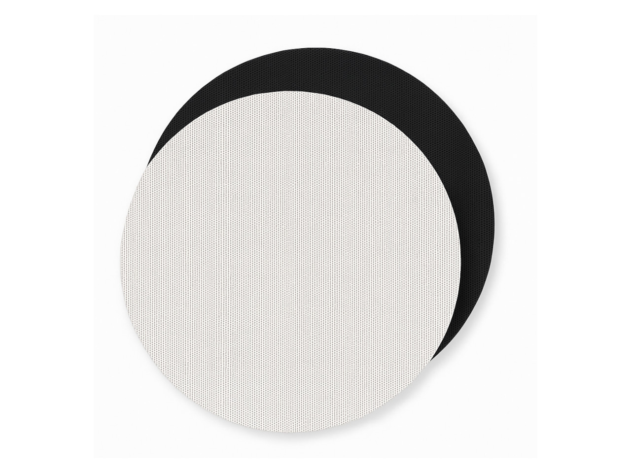 Kopfhörer-Deckel, Schwarz-Weiß-Design, Kreisform, Textur-Punkte, Schicht-Overlays