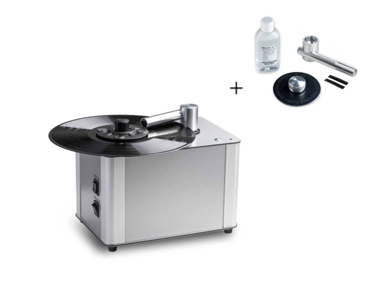 Vinyl record cutter, Record cutting machine, Rotating disc, Flüssigkeit Flasche, Reinigungsset