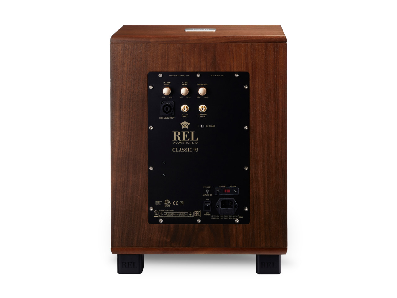 Gitarre, Subwoofer, Holzgehäuse, Kabelanschluss, RCA-Input