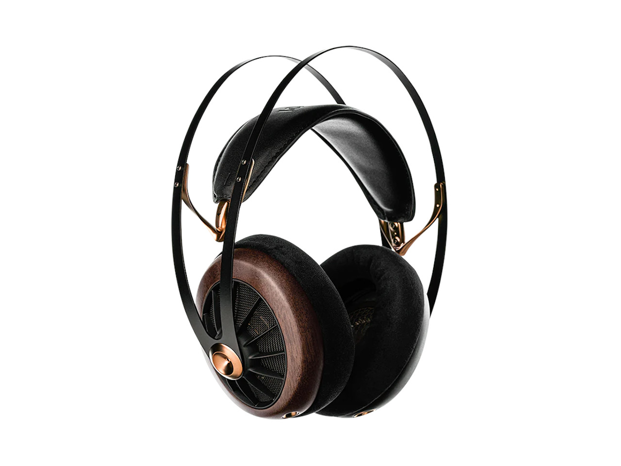 Kopfhörer, Over-Ear, Braun, Kunstleder, Rosa Gold Akzente