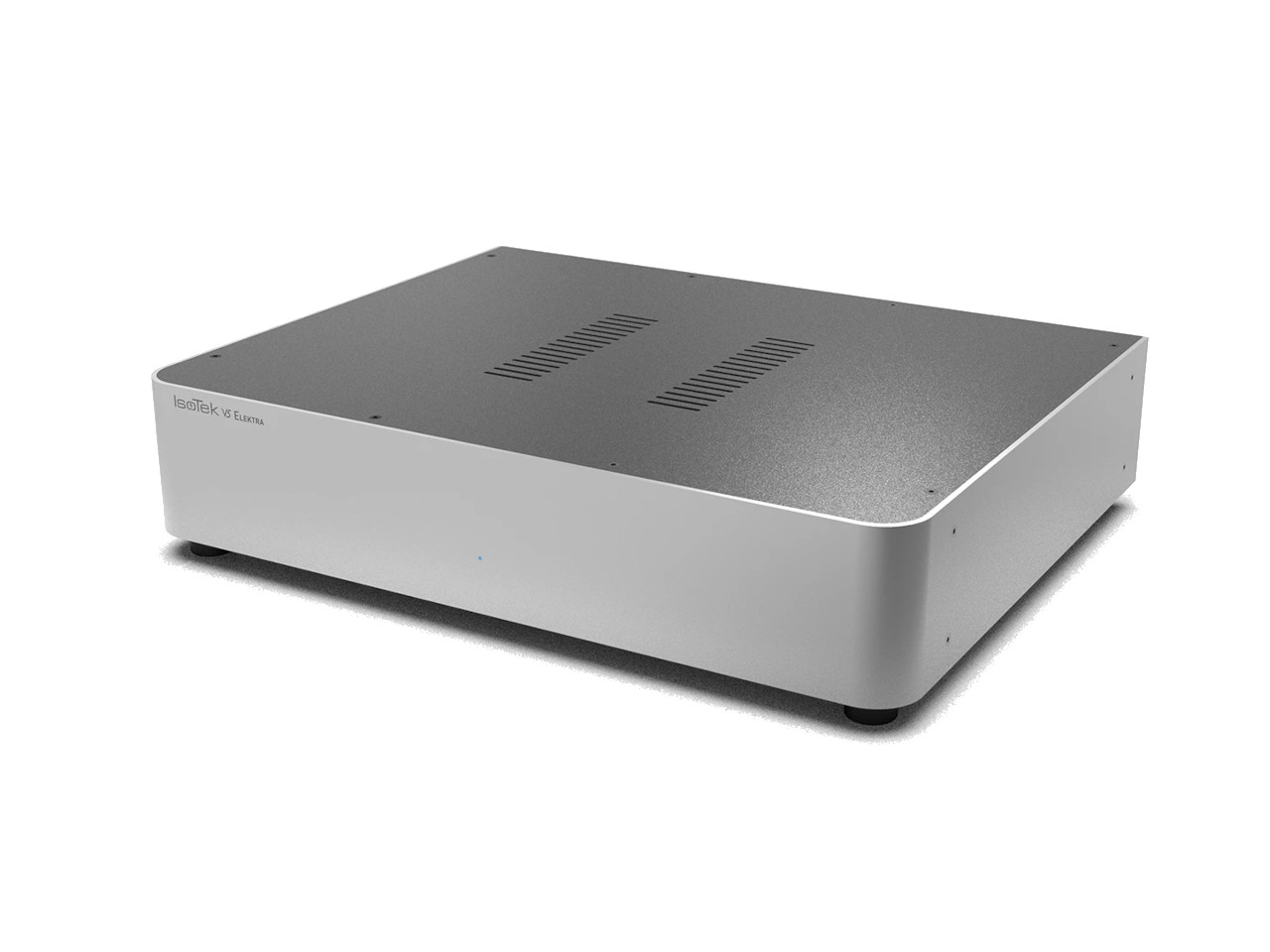 audiophile amplifier, audio amplifier, silver chassis, Isotek?, electronics enclosure