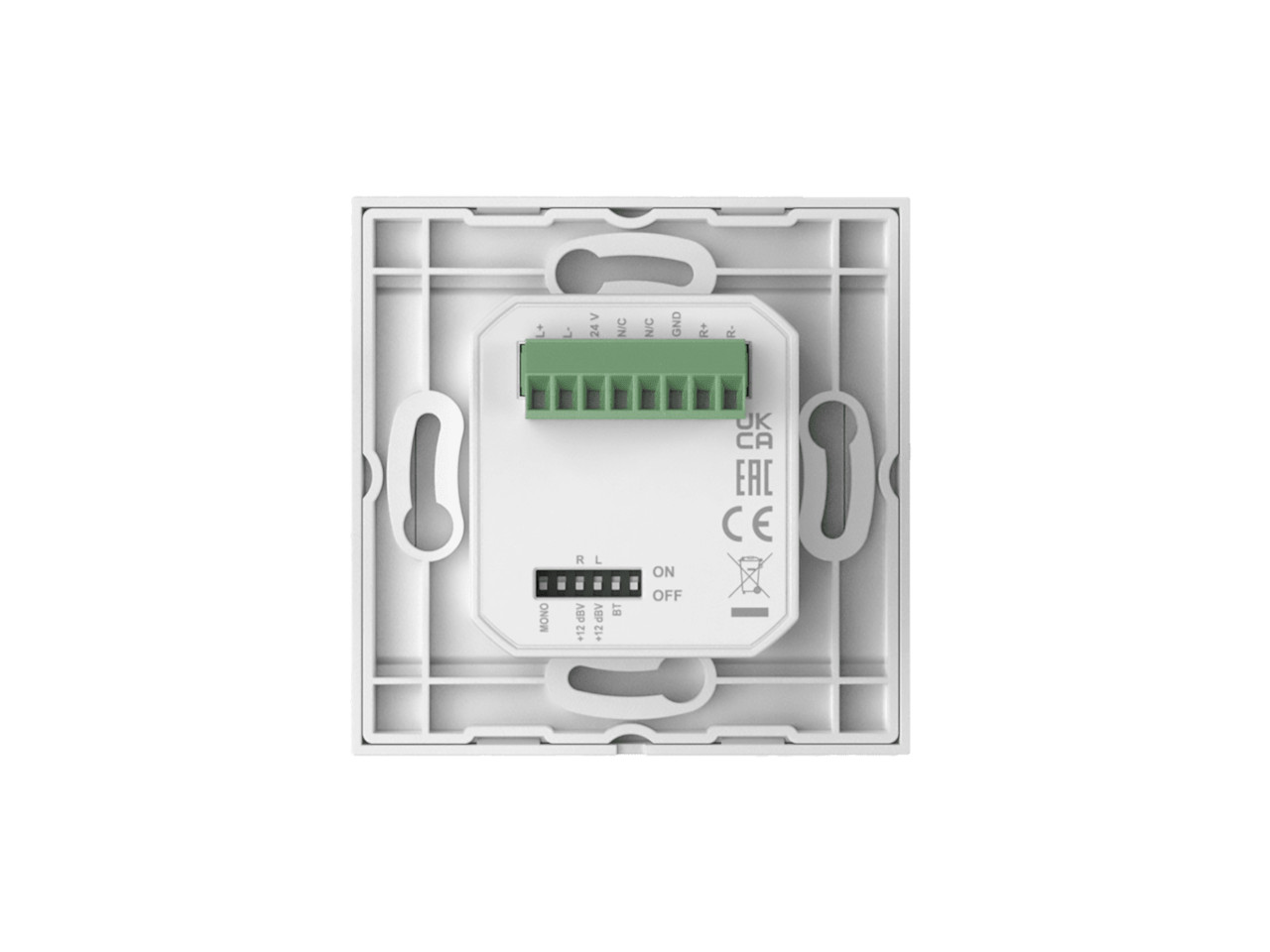 Modul, Grüner Terminal, DIN-Schienen-Modul, Weißes Gehäuse, Klemme