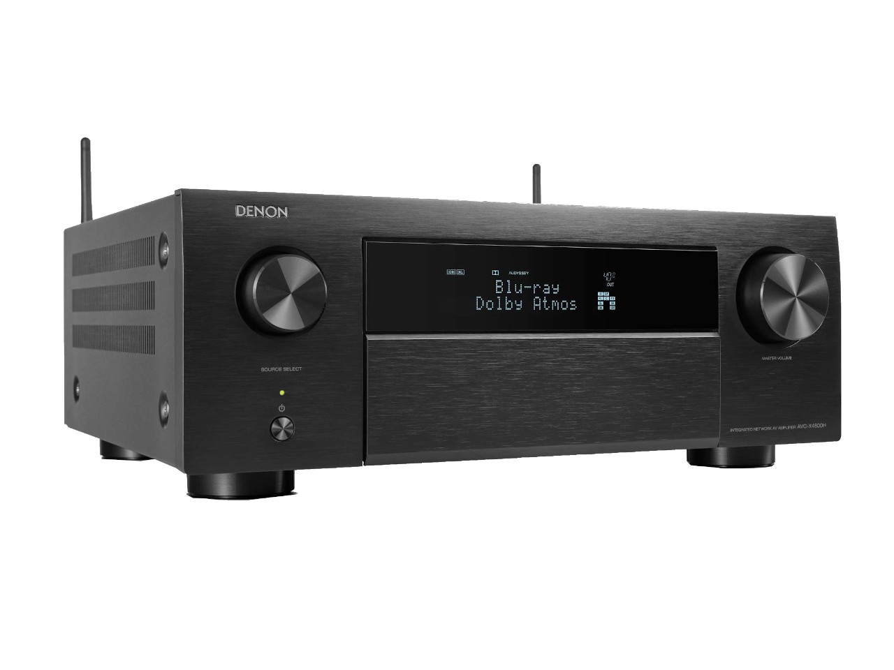 Verstärker, AV-Receiver, Dolby Atmos, Brushed-Metal-Design, Frontplatte schwarz