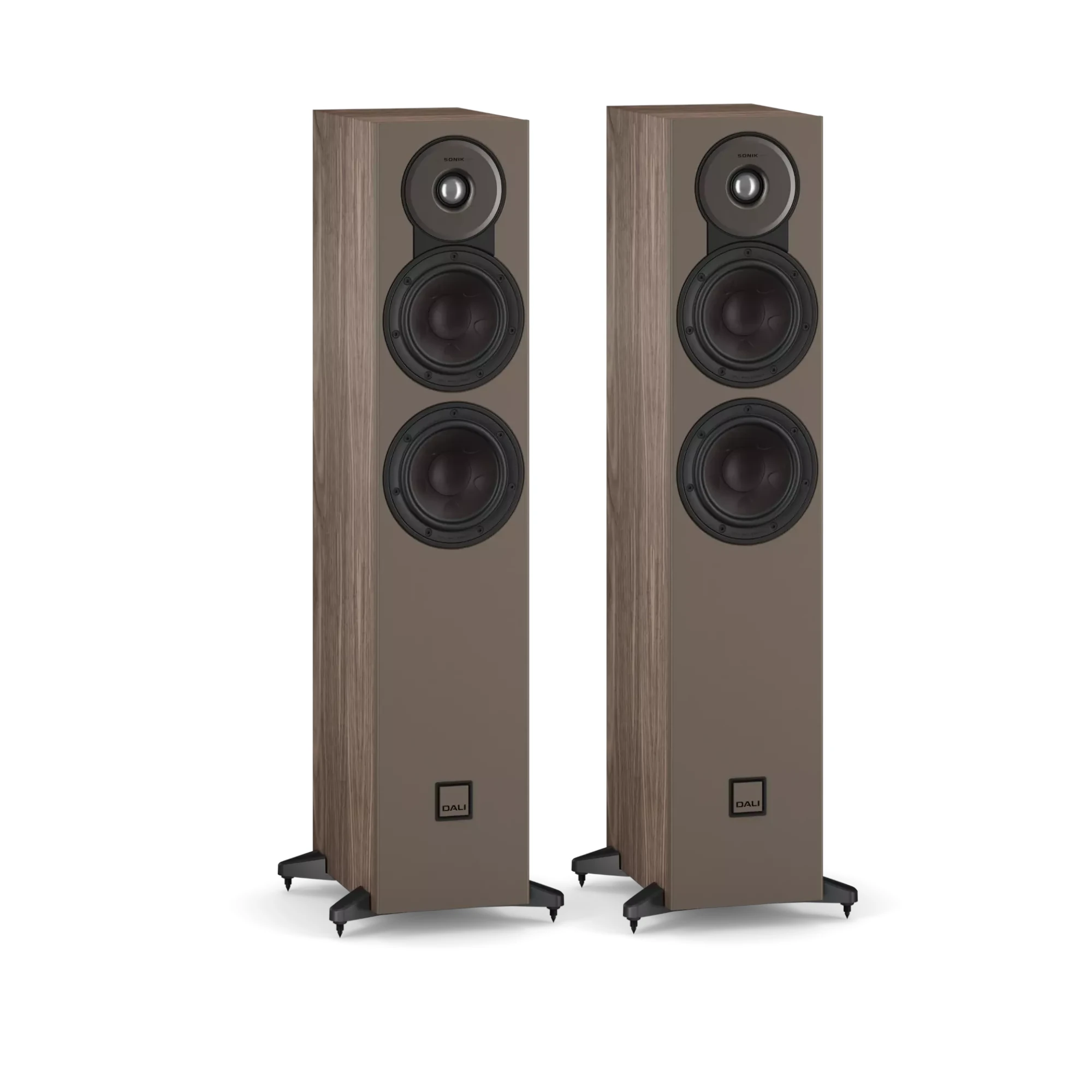 Standlautsprecher, Hifi-Stack, Holzoptik, 3-Wege-Lautsprecher, Bodenstaender