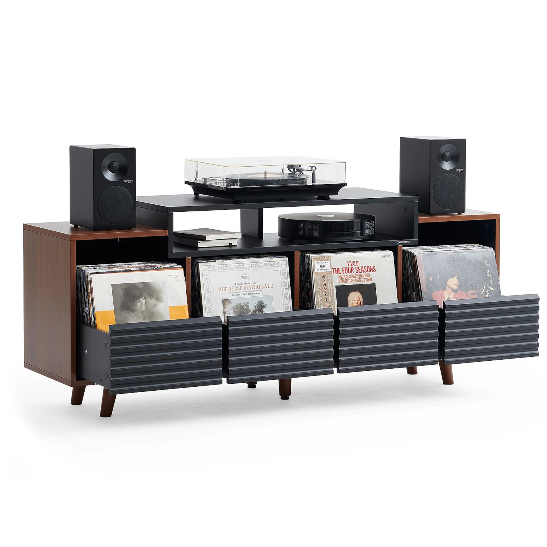 hifi-staende, schallplattenspieler, vinyl-aufbewahrung, lautsprecher, regal