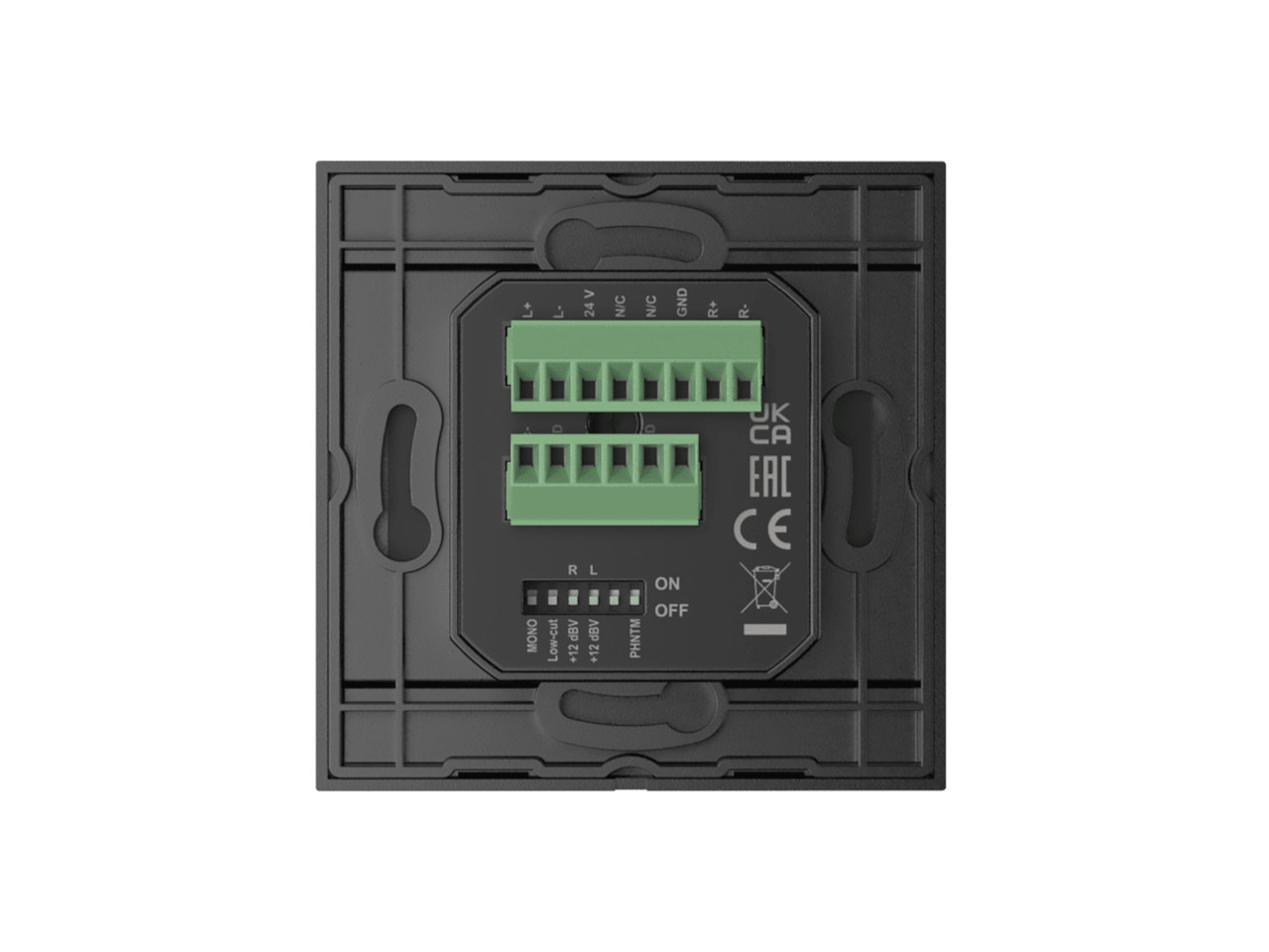 elektronisches Modul, Anschlussblock, grüne Anschlüsse, Steuerplatine, Rückseite