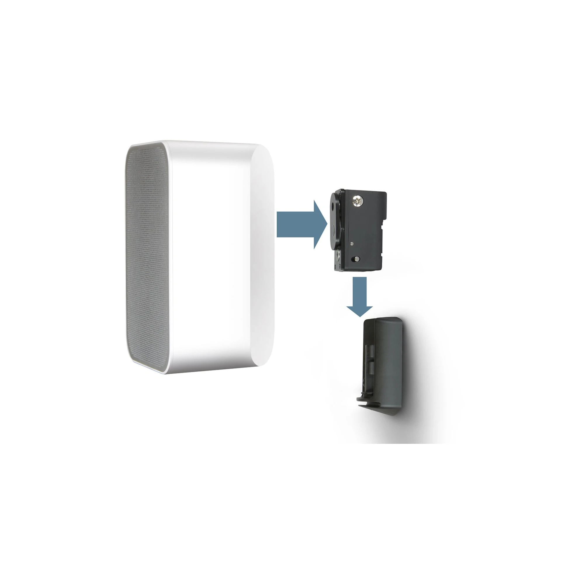 Lautsprecher, Bluetooth, Wandhalterung, Gehäuse, Schwarz
