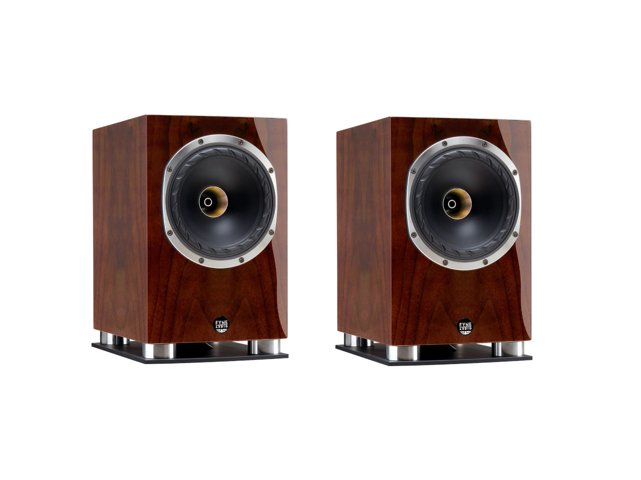 standerlautsprecher, holzoptik, doppelt, woofer, zwei