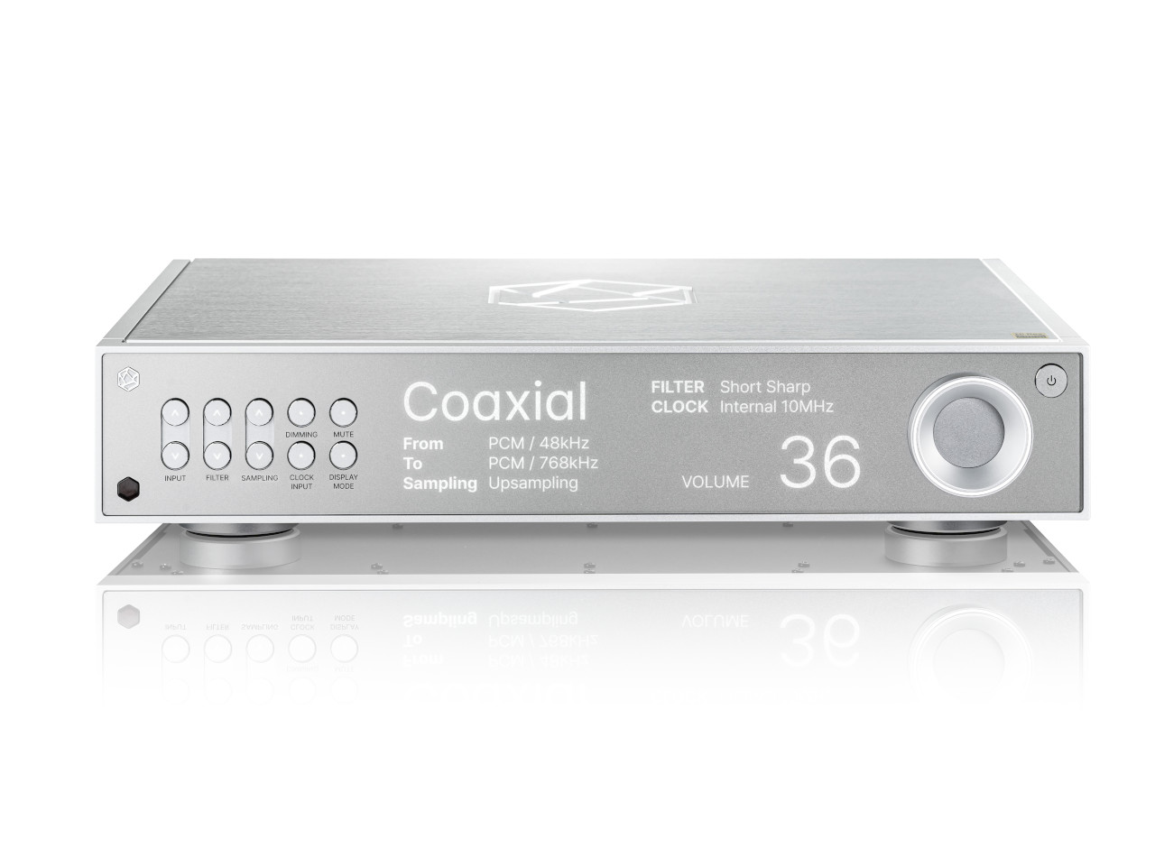 Koaxial, Audio-Interface, Silber, Rackmount, Lautstärke 36