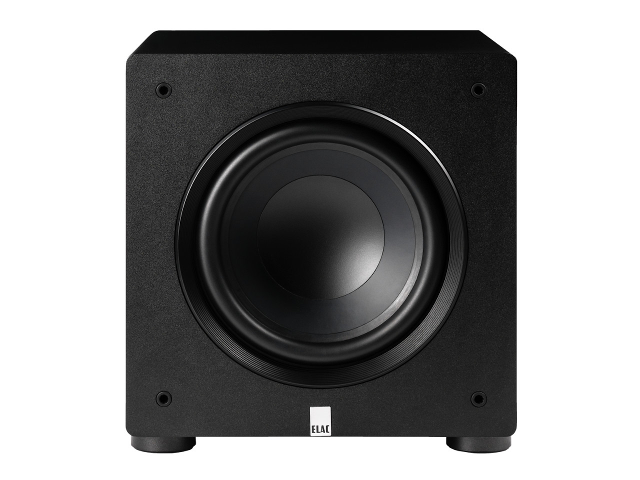 subwoofer, schwarz, Bass-Lautsprecher, ELAC, kassette?