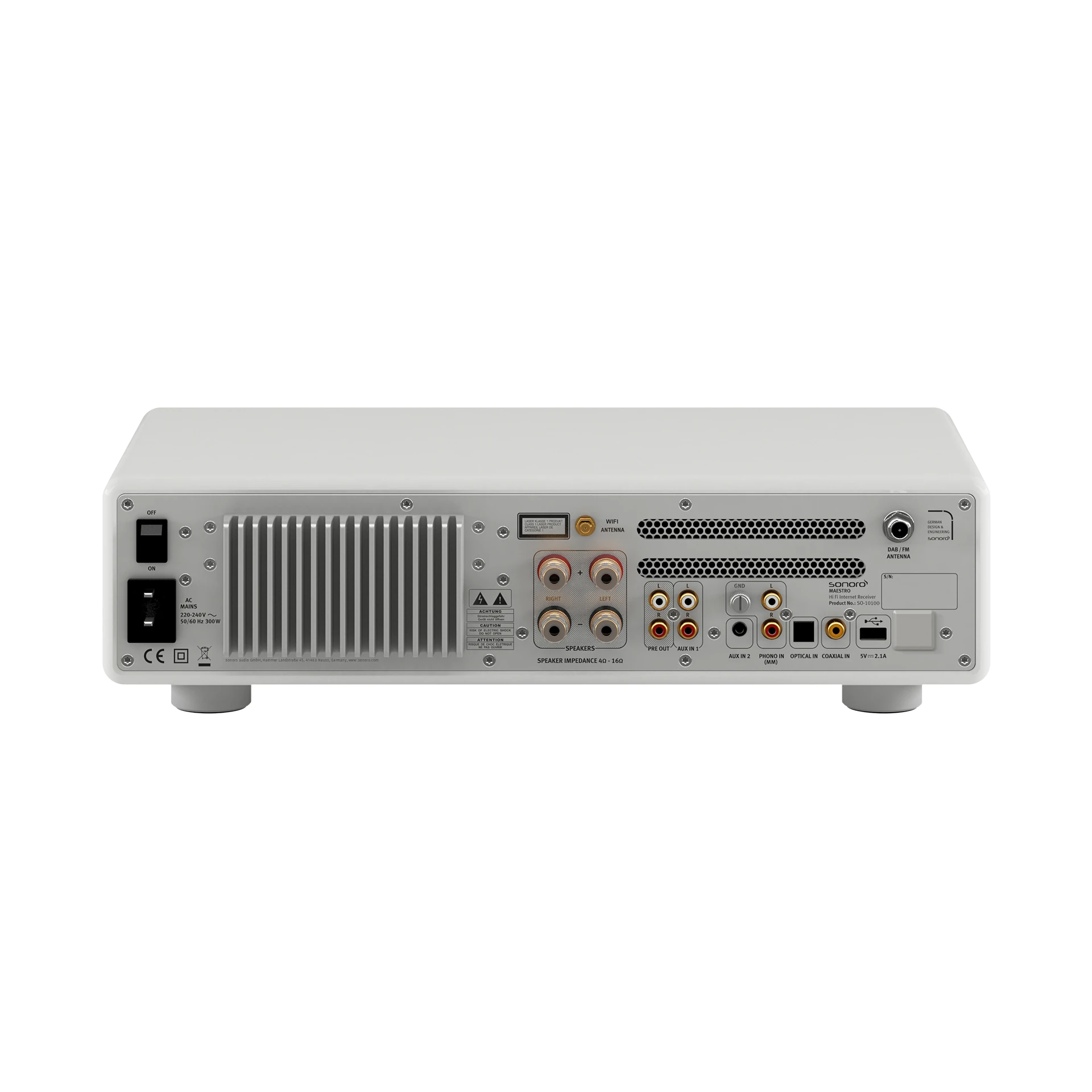 audio-visual, Verstärker, Rückseite, Anschlüsse, Kabelanschlüsse