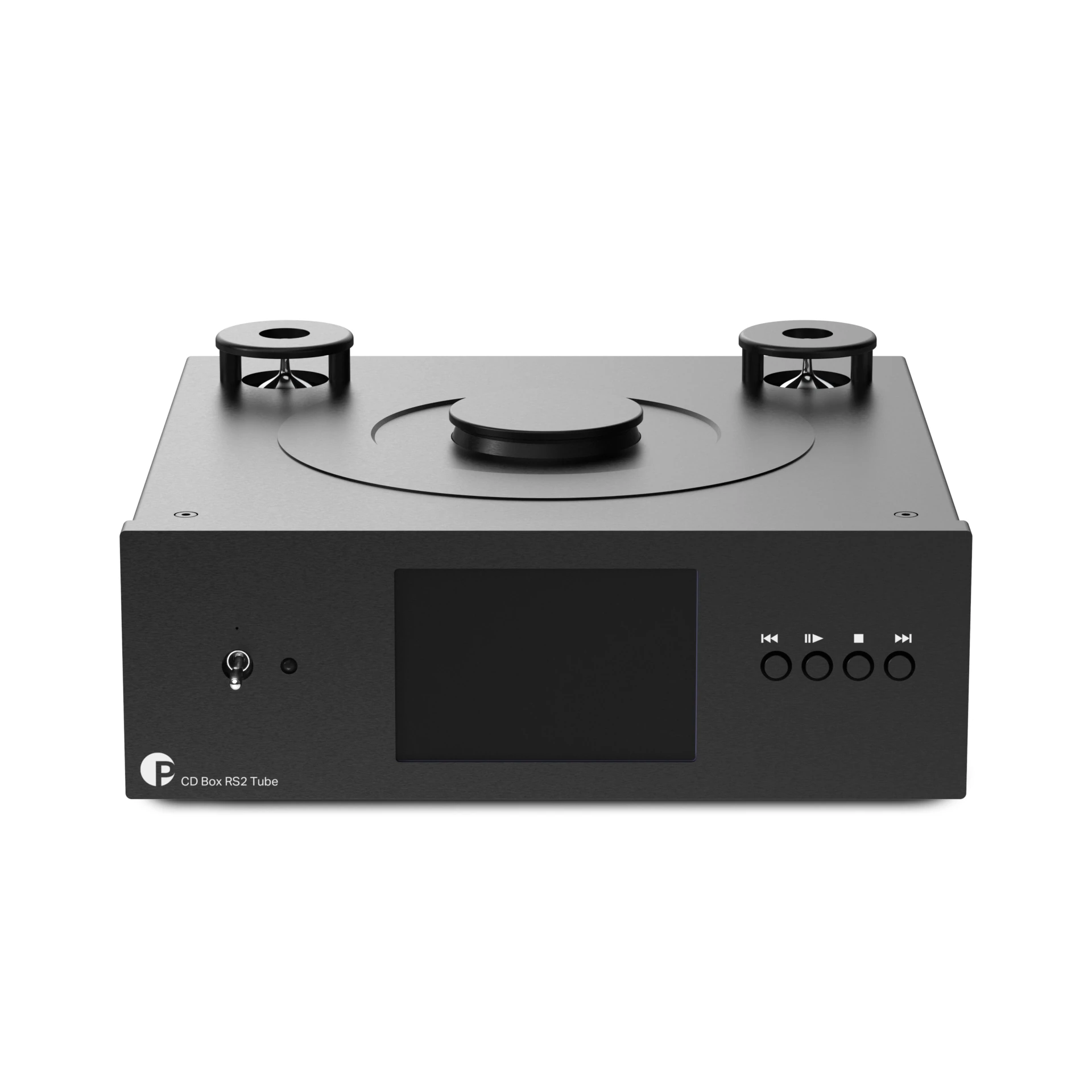 CD Box, RS2 Tube, Rack-Mount, Schwarz, Bedienfeld