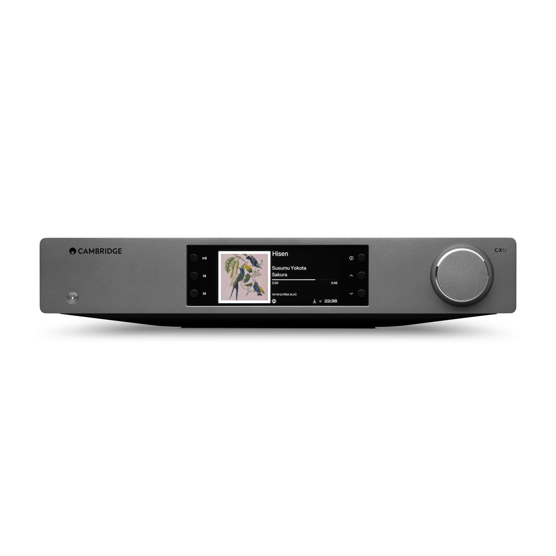 Netzwerk-Musikplayer, HiFi-Audiogerät, Aluminiumgehäuse, Farbdisplay, Drehregler