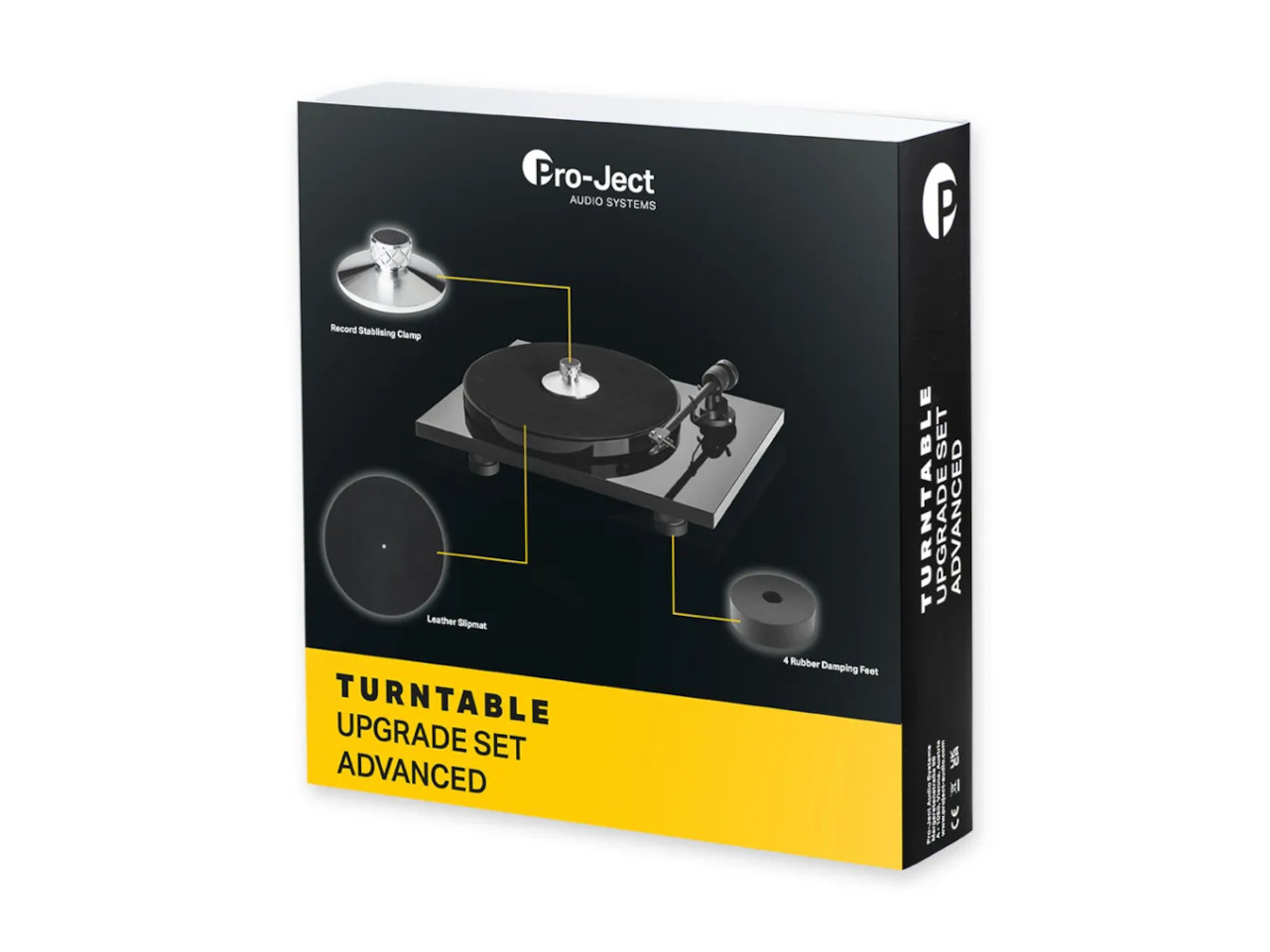 Turntable, Upgrade set, Advanced, Leather slipmat, Damping feet