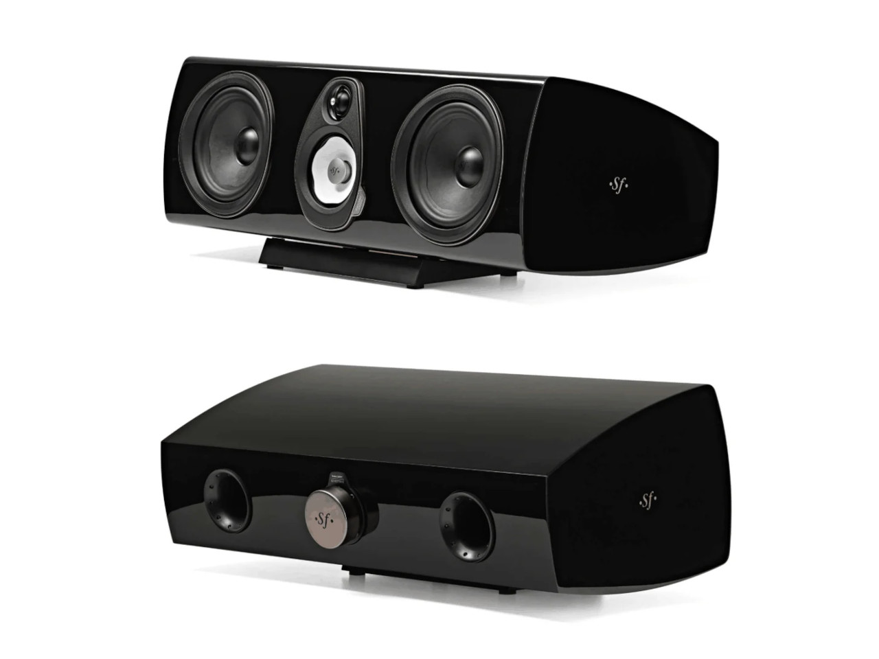 lautsprecher, 3-wege, regallautsprecher, schwarz, als system