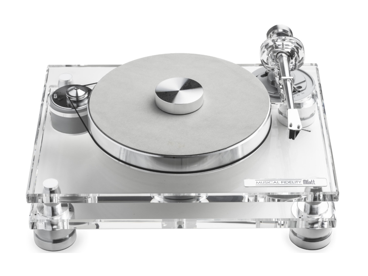 Platte nenspieler, Plattenspieler aus Acryl, Chromstahl, Turntable, High-end