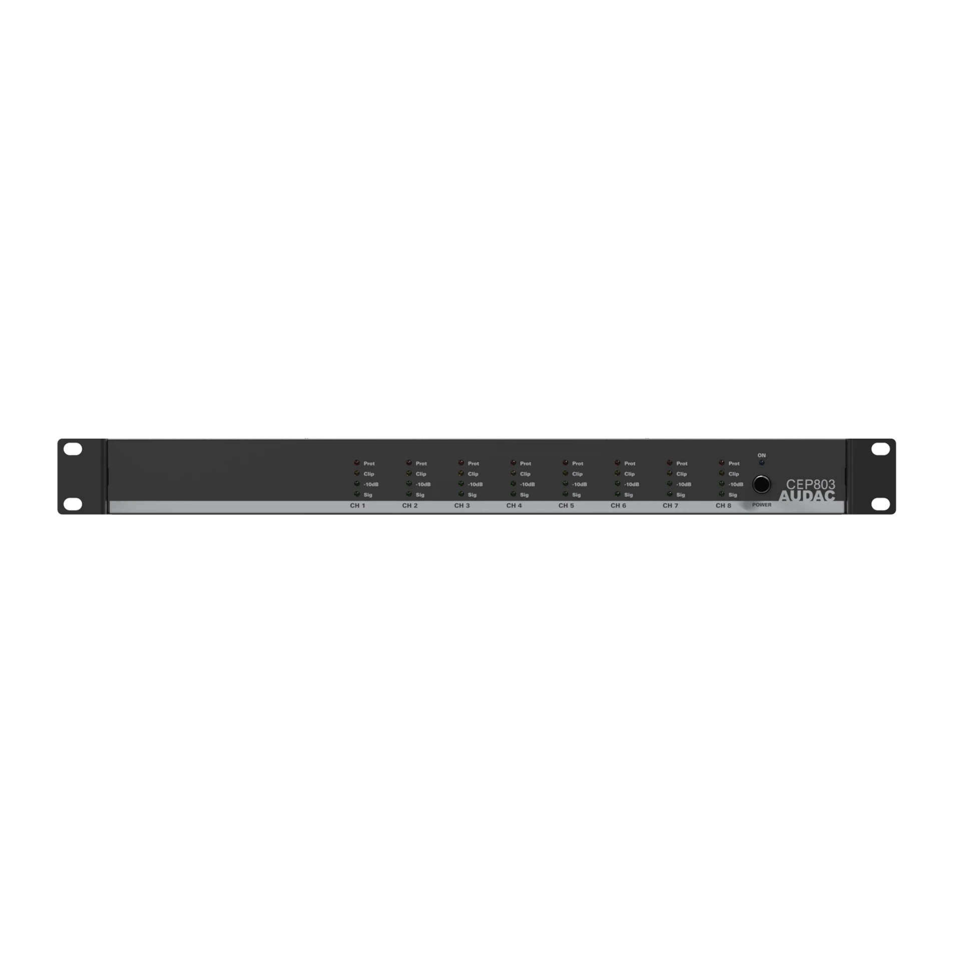 rack-mount, audio-processor, rack-mountable, LED-indicators, 8-channel