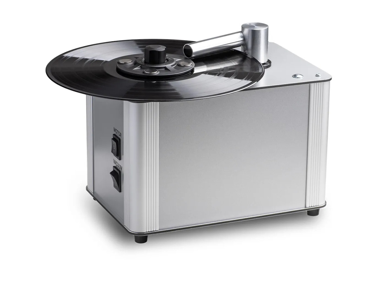 Record-Player, Schallplatten-Spieler, automatisch, Silber, kompakt