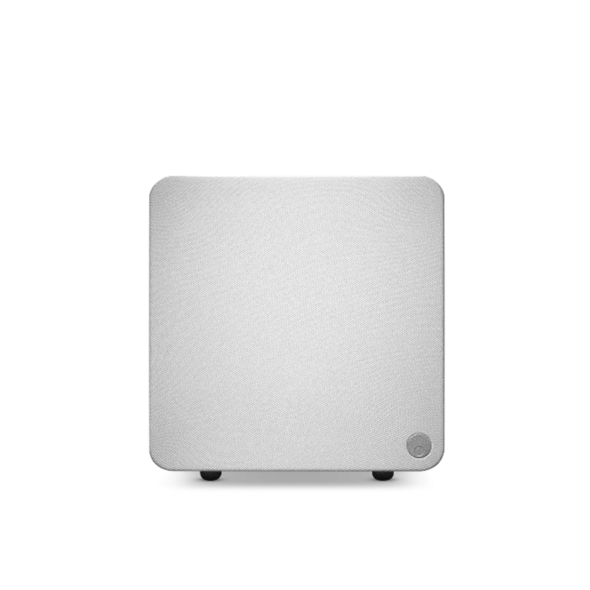 Subwoofer, Lautsprecher, Silber, Abgerundete Ecken, Stoffstruktur
