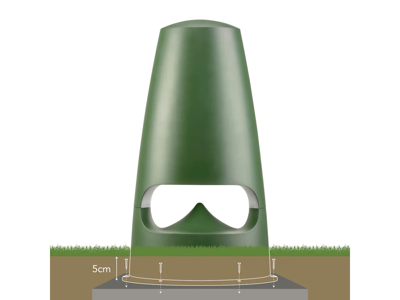 grün, Garten, Rasen, undurchlässig?, Kegelform