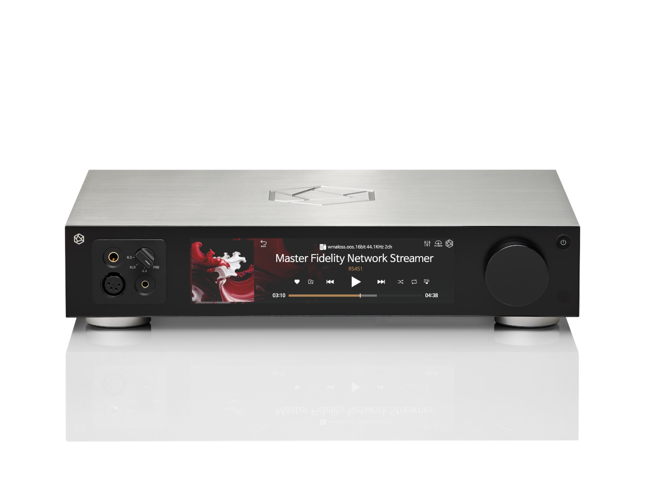 Network-Streamer, Hi-Fi-Spieler, Digitale Anzeige, Lautstärkeregler, XLR-Eingang