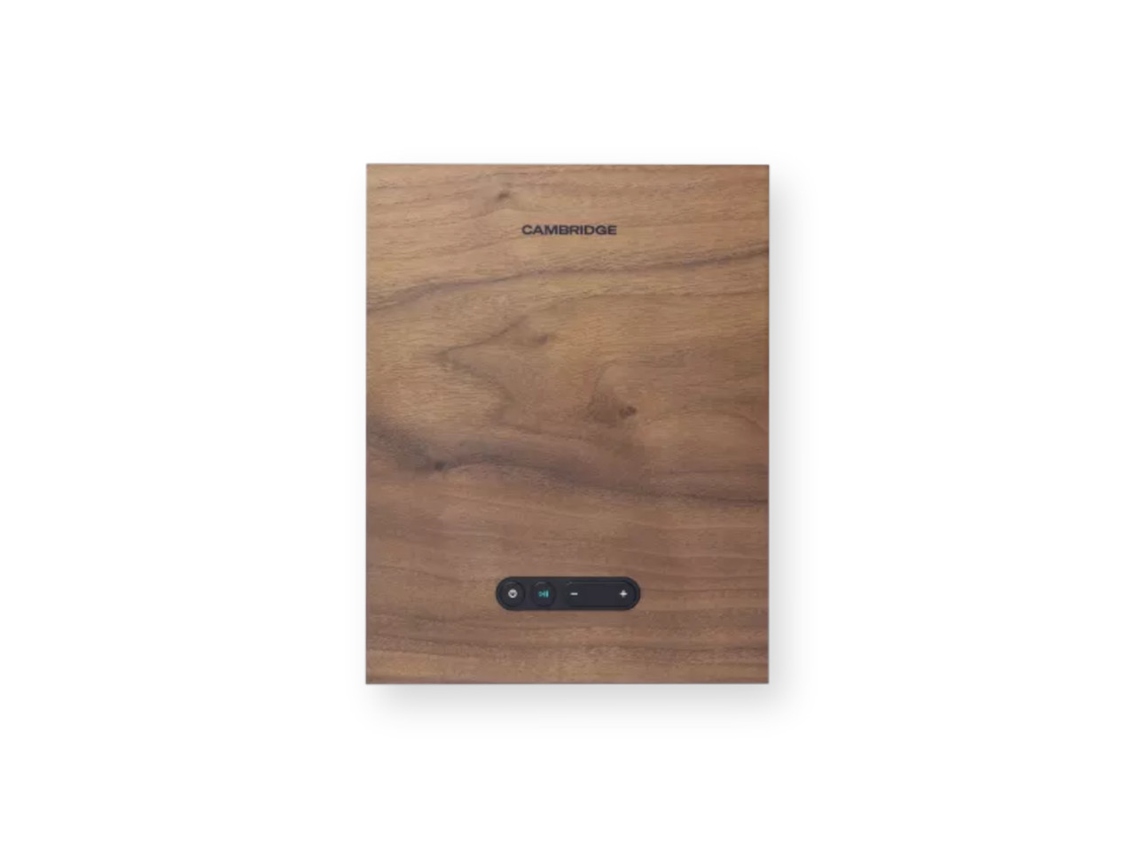 wooden speaker, Bluetooth, Bedienfeld, braun Holz, Cambridge