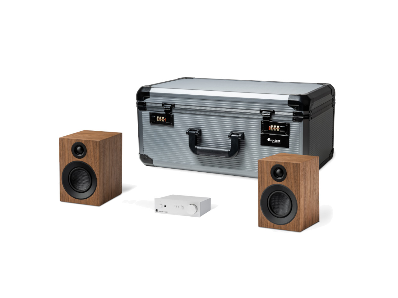 Lautsprecher, Boxen, Stereo-Set, Tragetasche, Verstärker