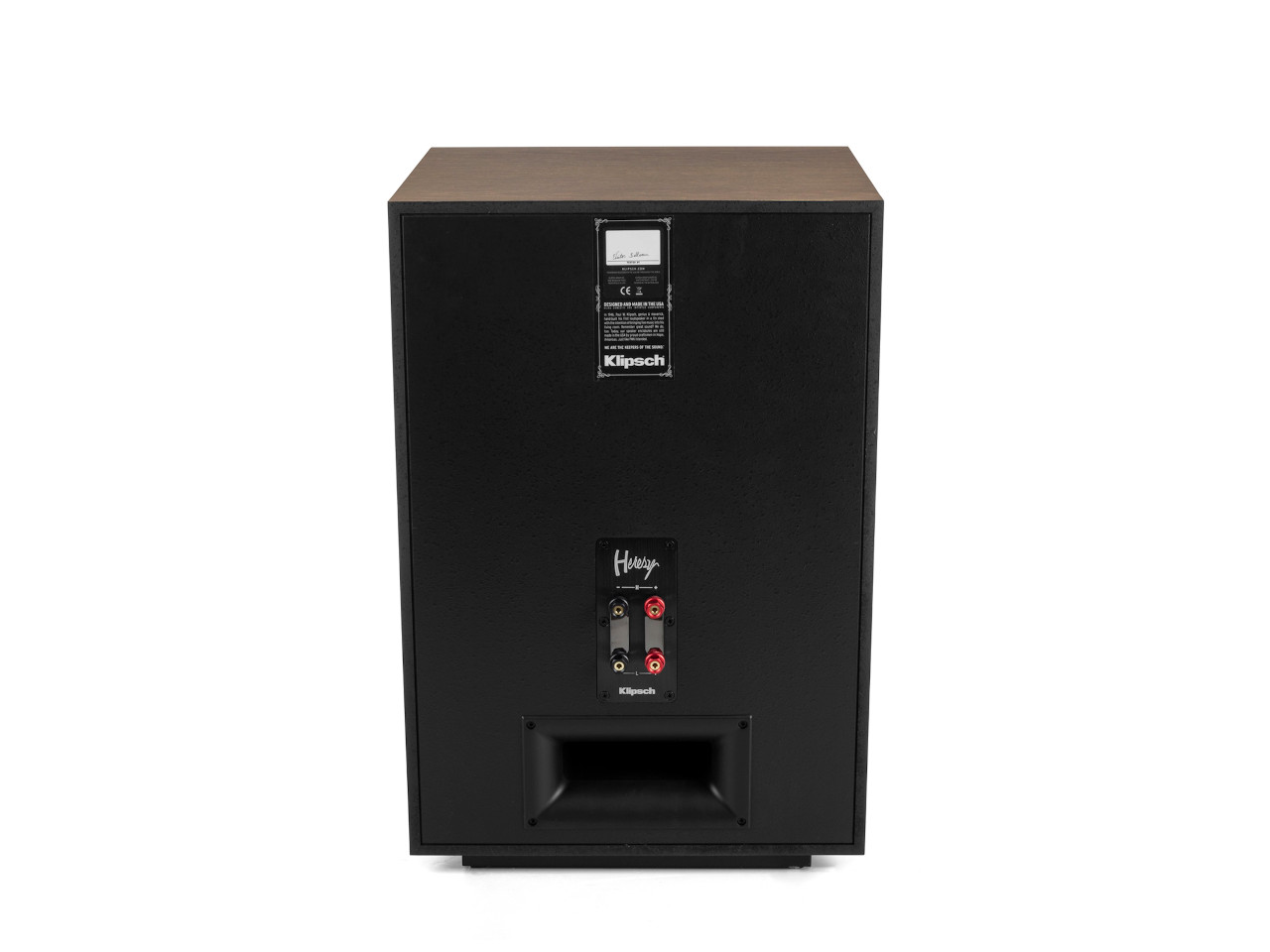 aktivadstände, holzoberfläche, schwarzer lautsprecher, rückseite, anschlüsse