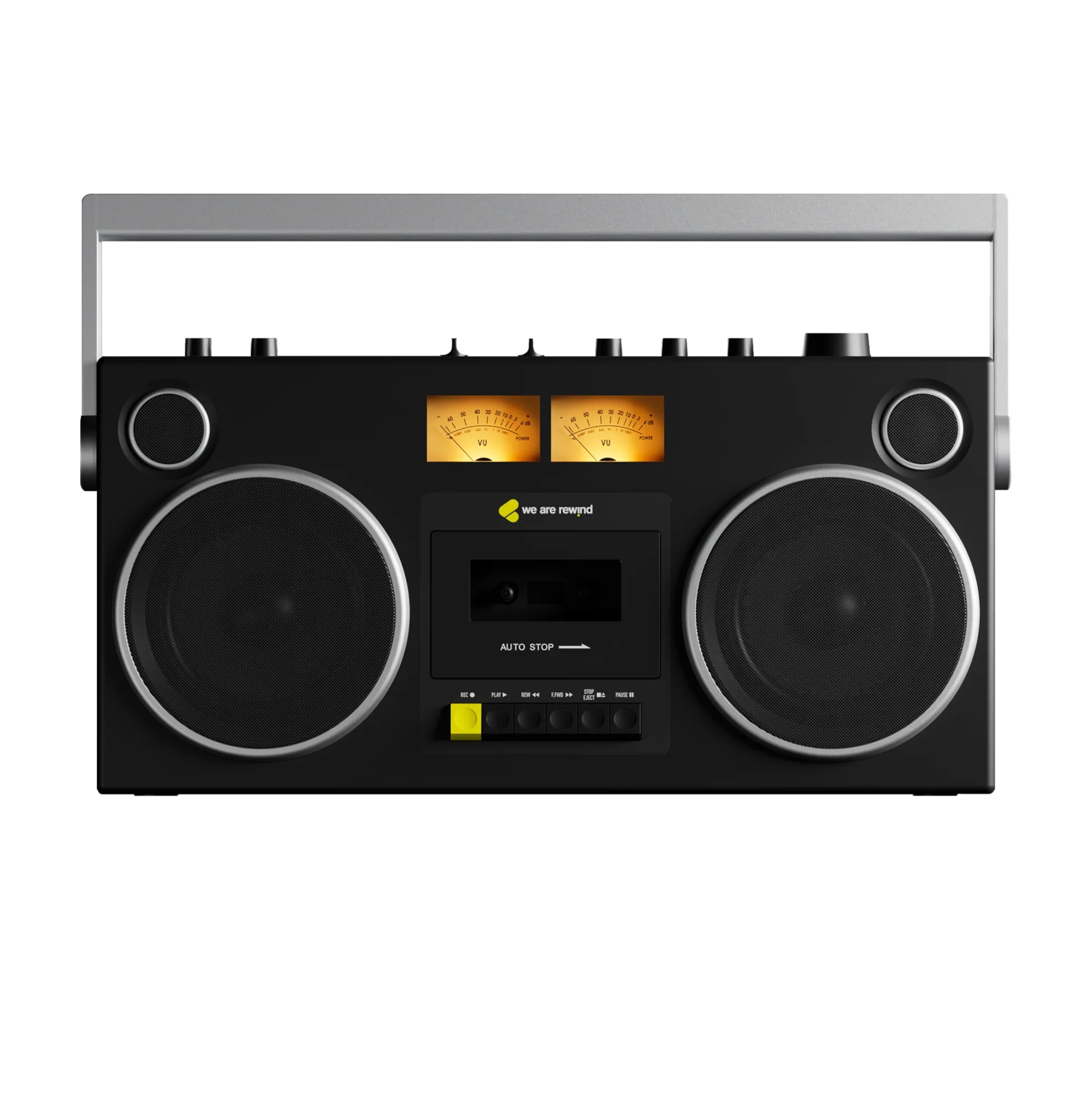 Boombox, Kassette, Gehäuse, Lautsprecher, VU-Meter