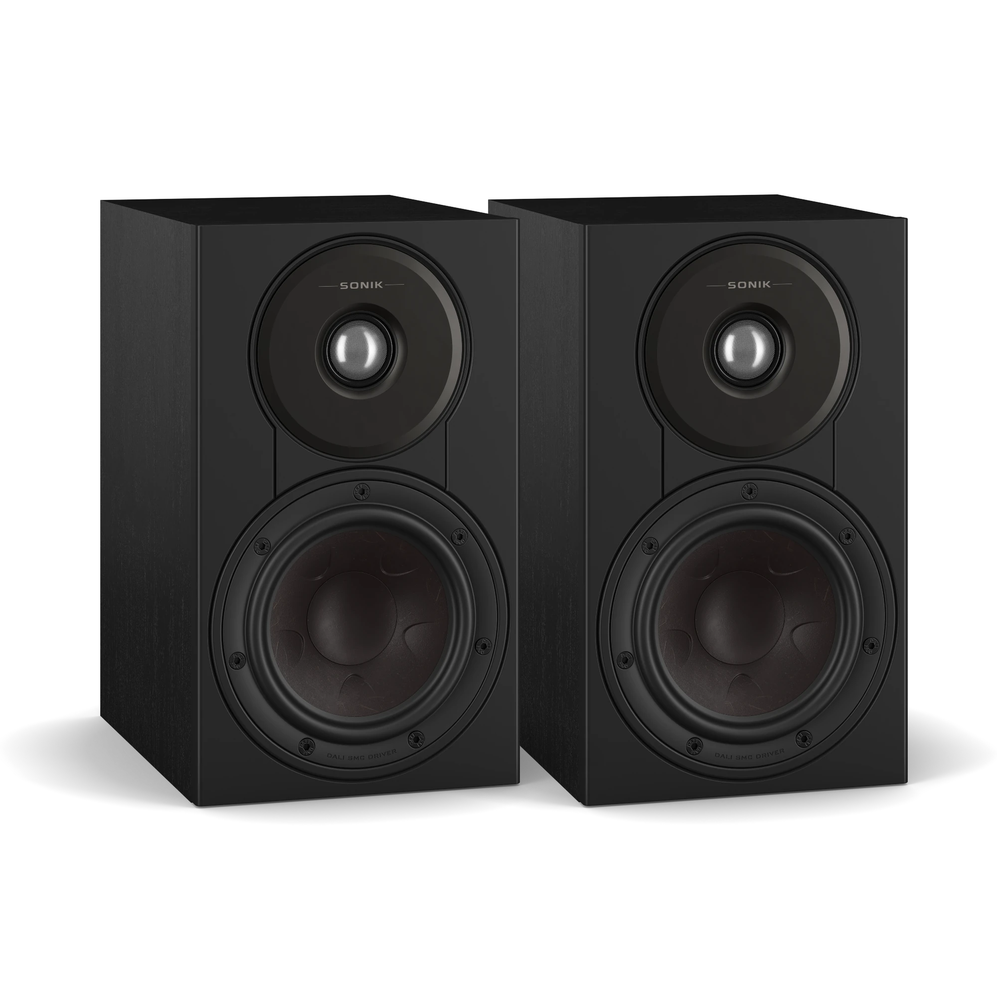 Stereo-Lautsprecher, Schwarz, Bass-Lautsprecher, 2-Wege, Regal-Lautsprecher