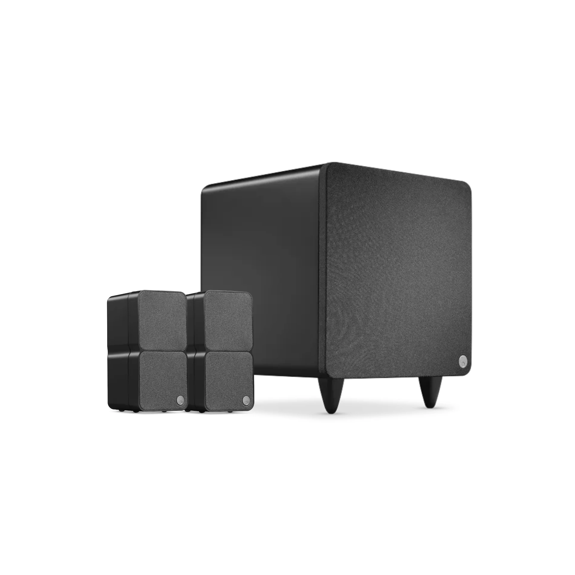 lautsprecher, subwoofer, 4-pack, zugehörig, schwarz