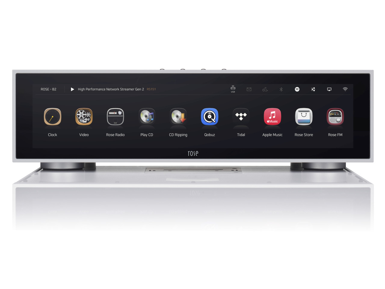 Medienplayer, Netzwerk-Streamer, Digitalanzeige, Tischgerät, Rose-Oberfläche