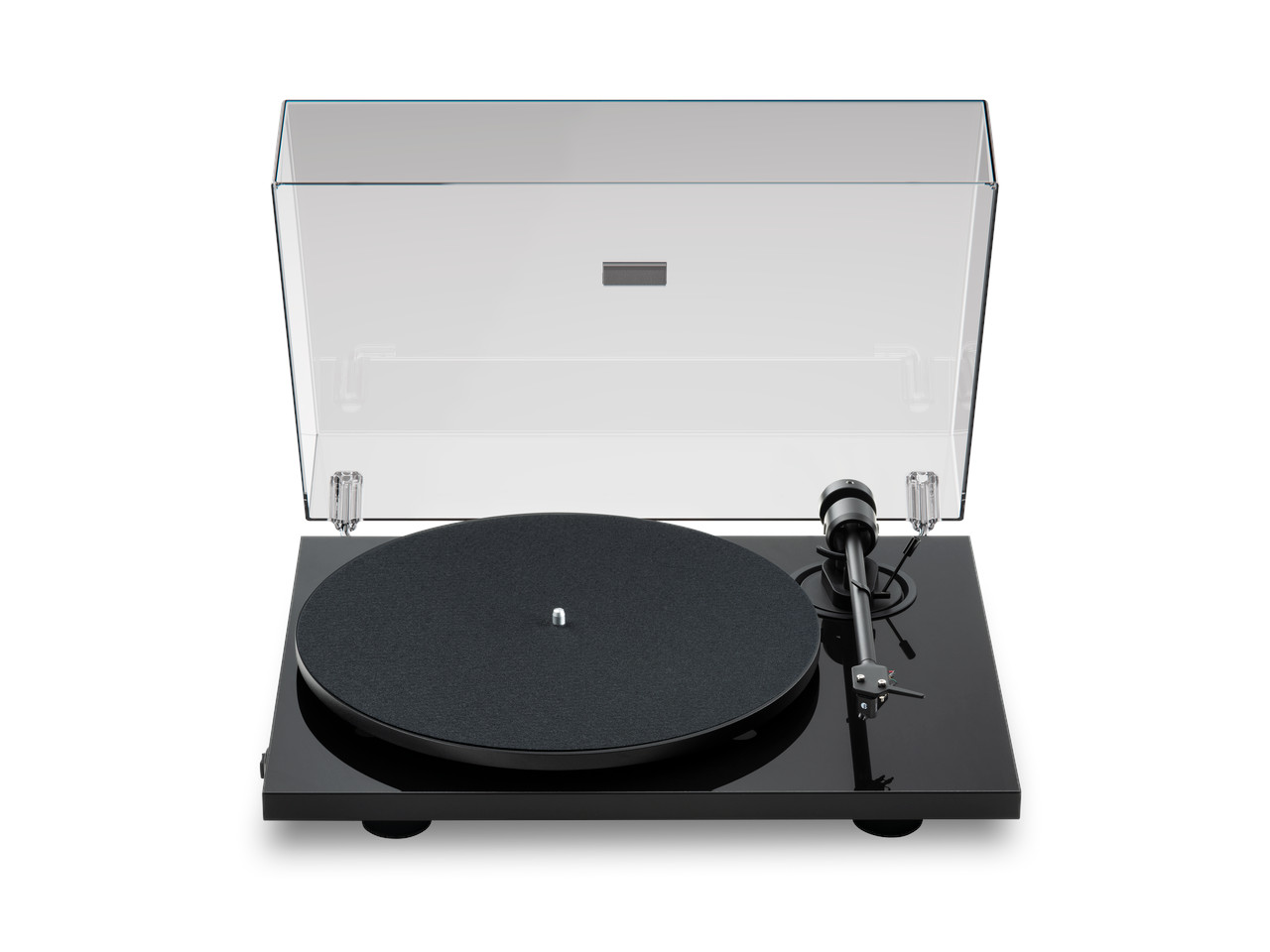 plattenspieler, turntable, schwarz, transparentesdeck, tonarm