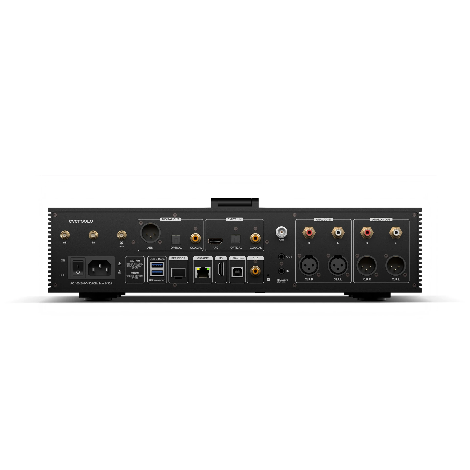 audio, Verstärker, Rückseite, XLR, RCA