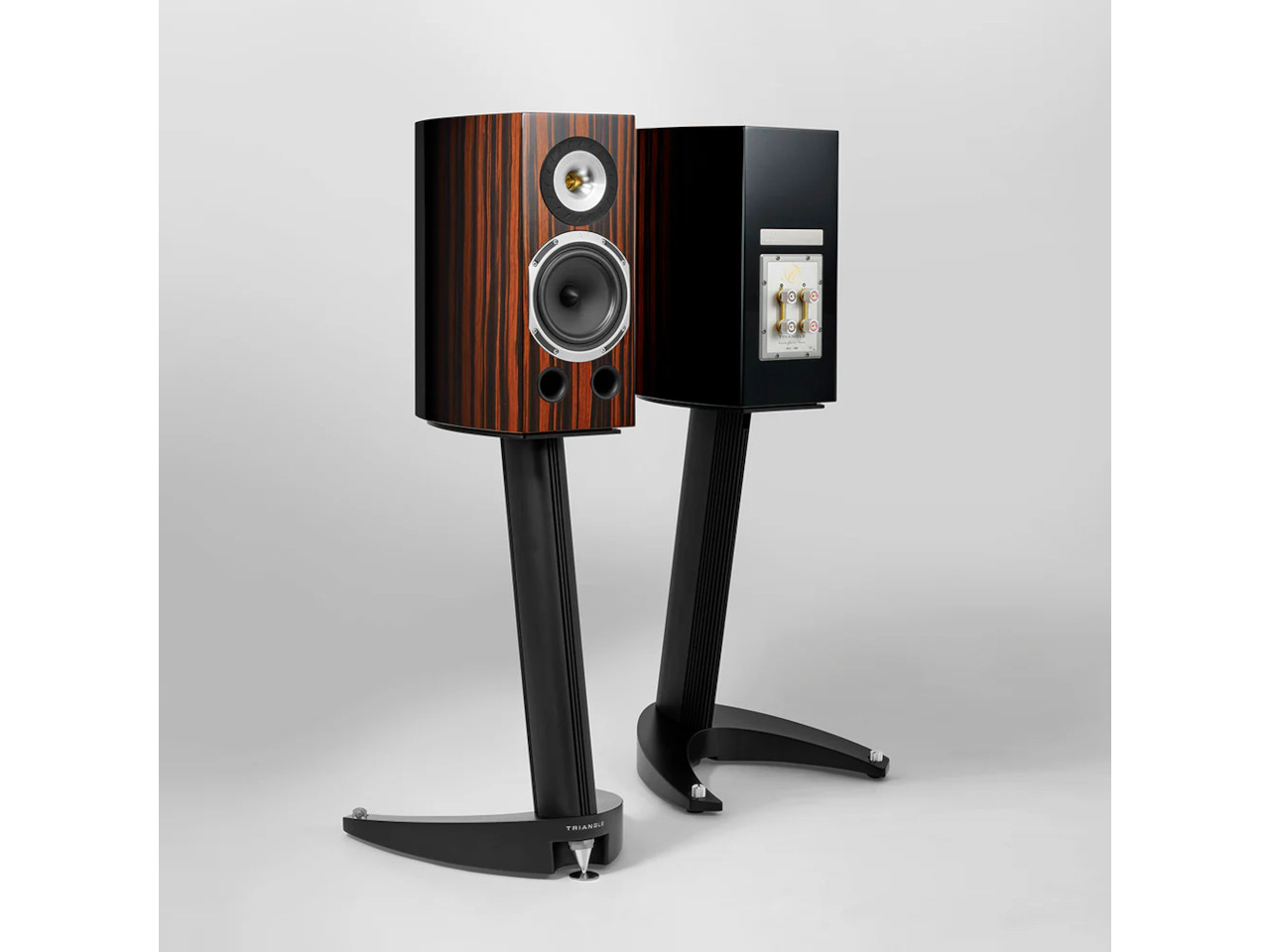 stereo-Lautsprecher, Standlautsprecher, Holzoptik, Doppel-Woofer, Rückseite Gehäuse