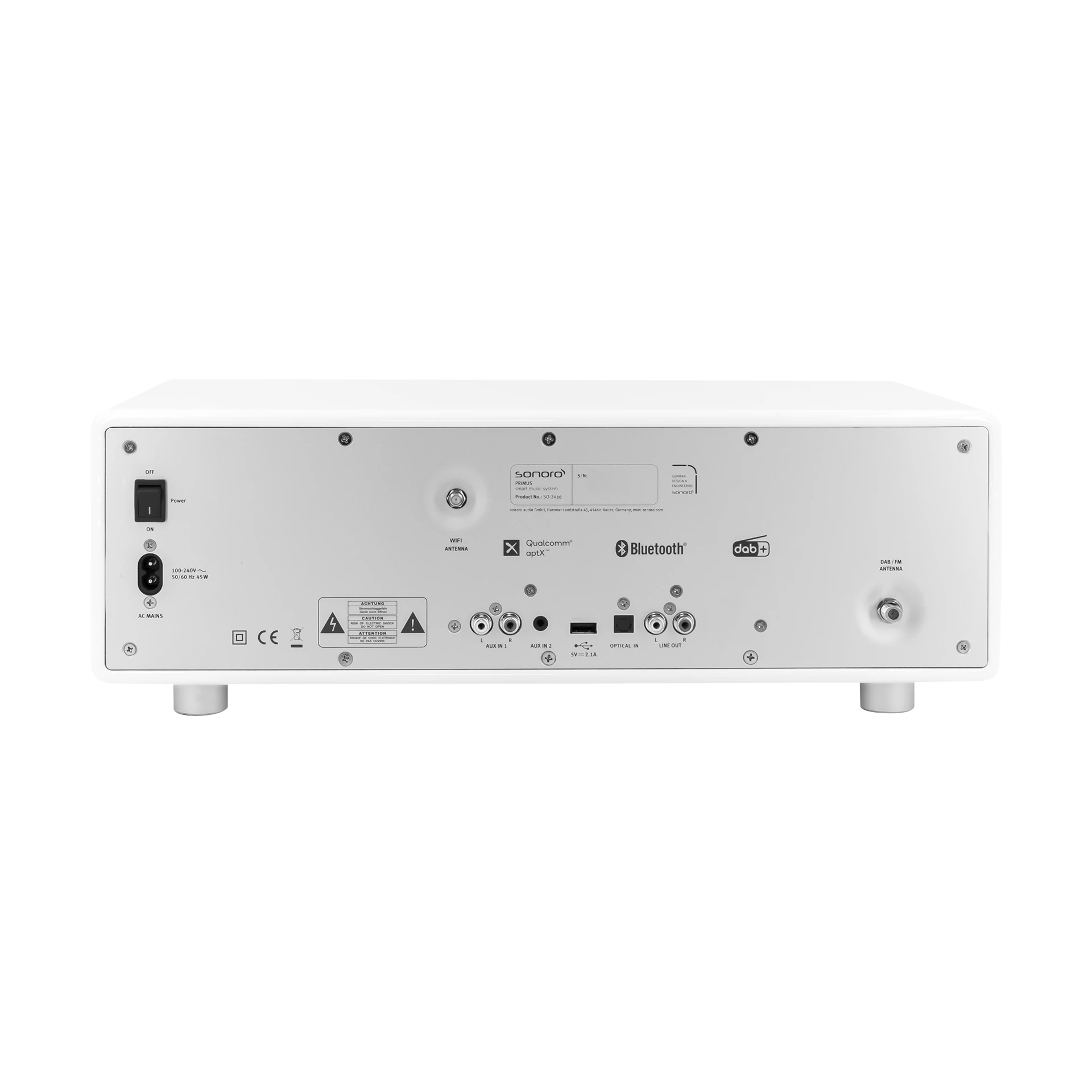 HiFi-Verstärker, Rückseite, Anschlüsse, Bluetooth, Antenne