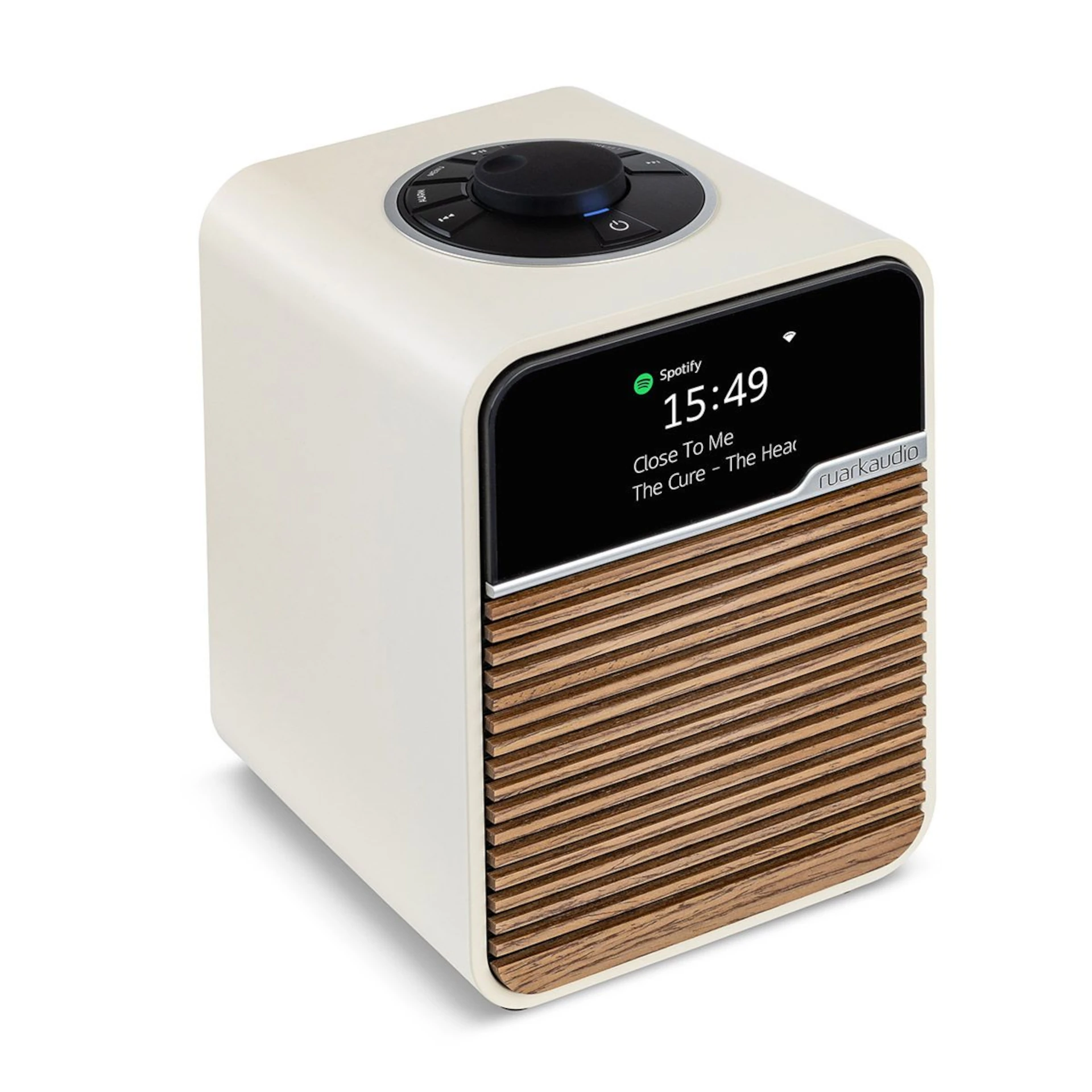 radio, smart speaker, holzoptik, digitalanzeige, bluetooth-lautsprecher