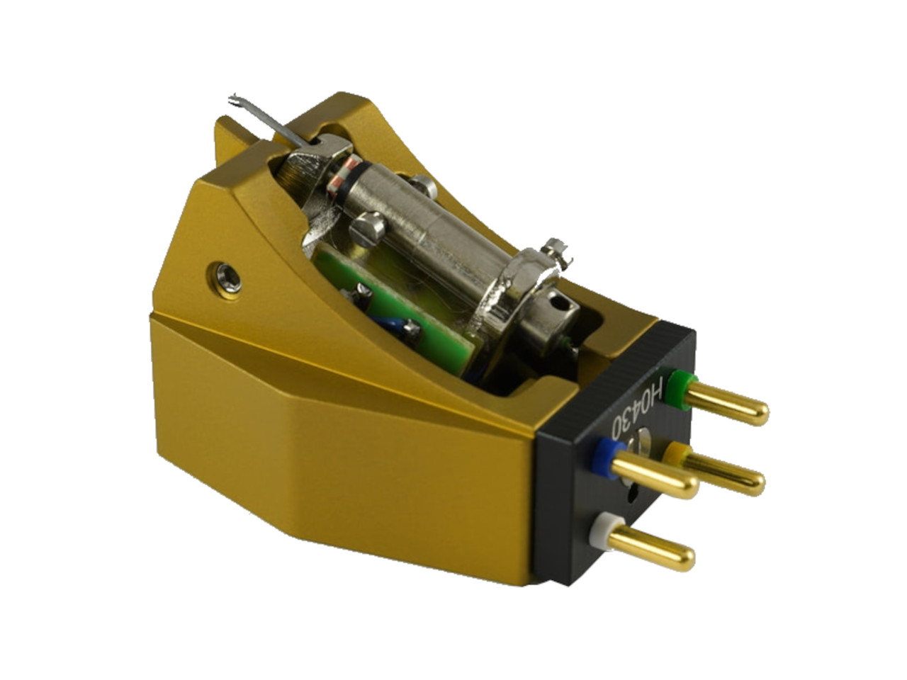 Tonarm, Phono-Kartusche, goldfarben, Steckverbinder, metallisch beschichtet
