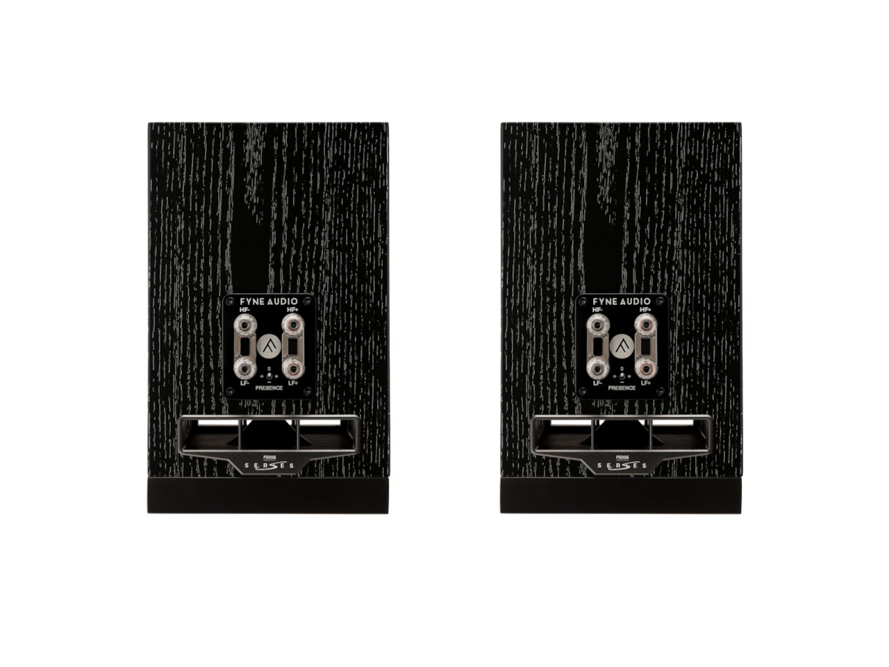 Stereo-Lautsprecher, Holzoptik, Rückseite, RCA-Anschlüsse, rechteckiger Korpus
