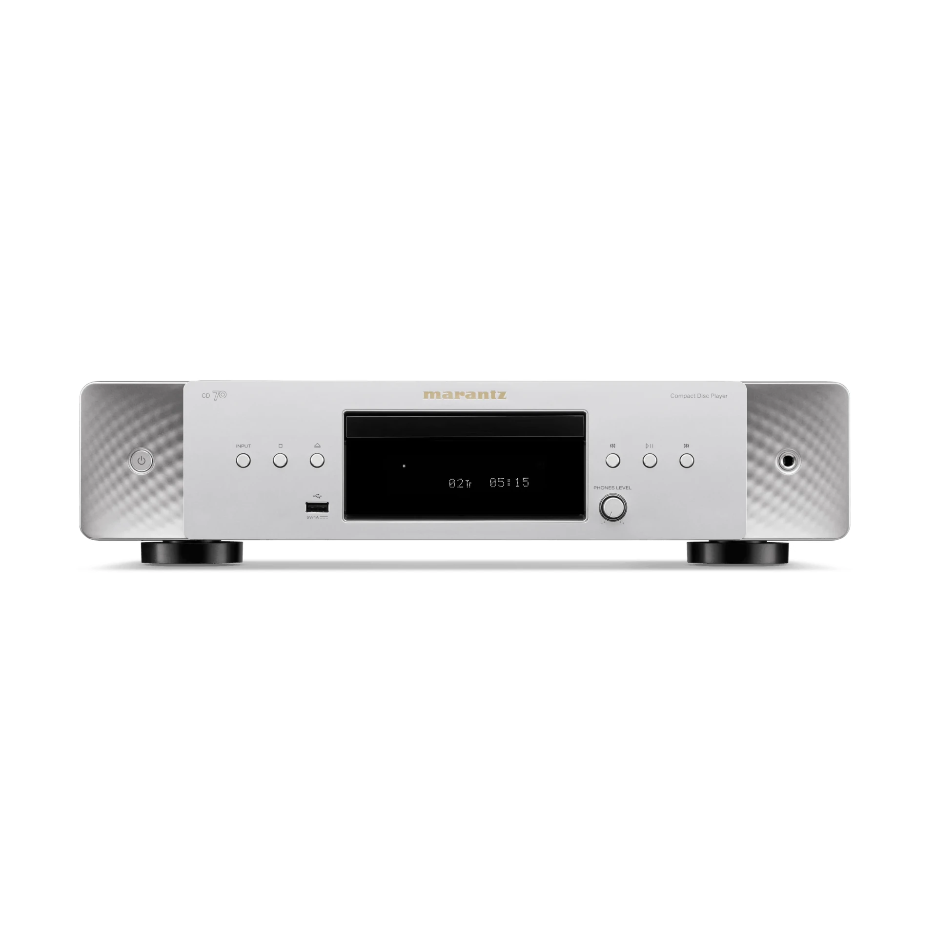 CD-Player, Silber, Frontplatte, Anzeige, Tasten