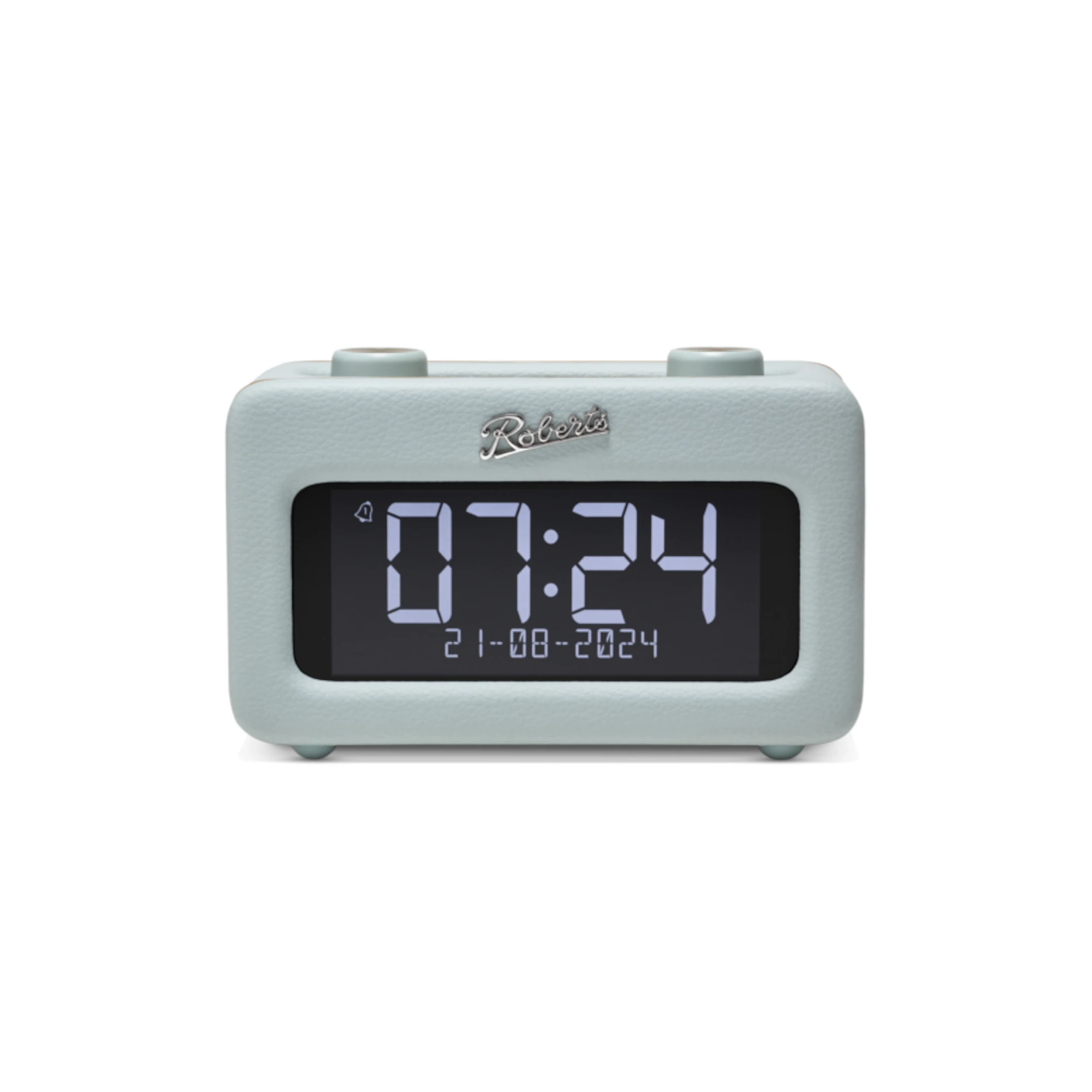 Digitaluhr, LED-Anzeige, Doppelglocke, Hellblau, Kompakt