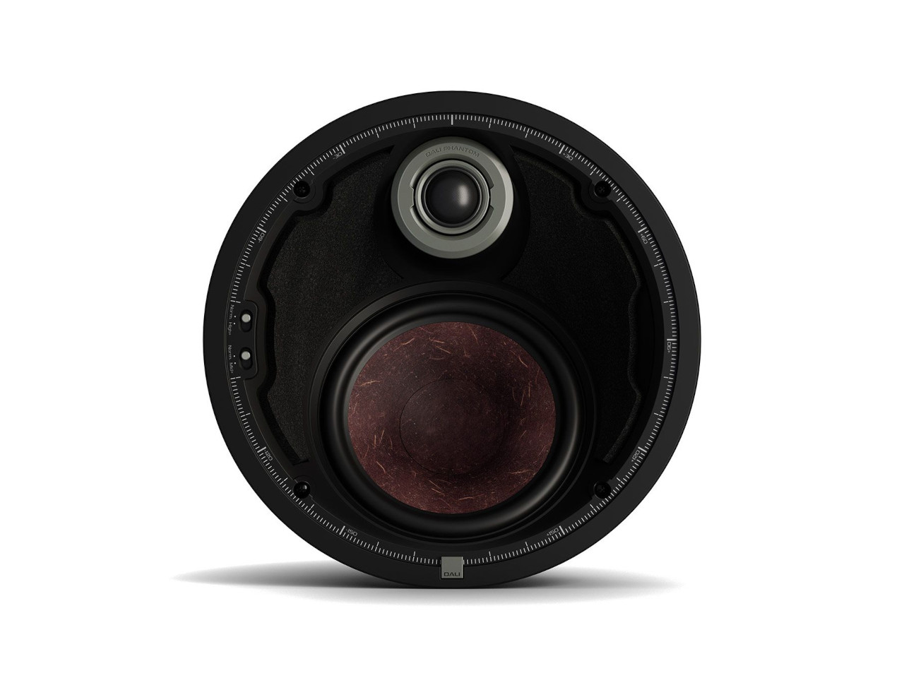 sprecher, runder lautsprecher, kegeltreiber, audio bauteil, schwarz
