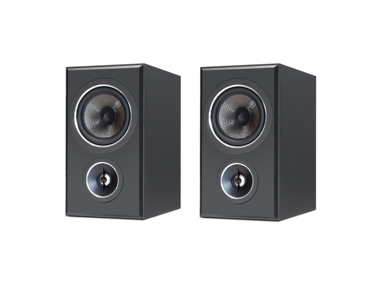 Lautsprecher, Regallautsprecher, Stereo, 2-Wege, Schwarz