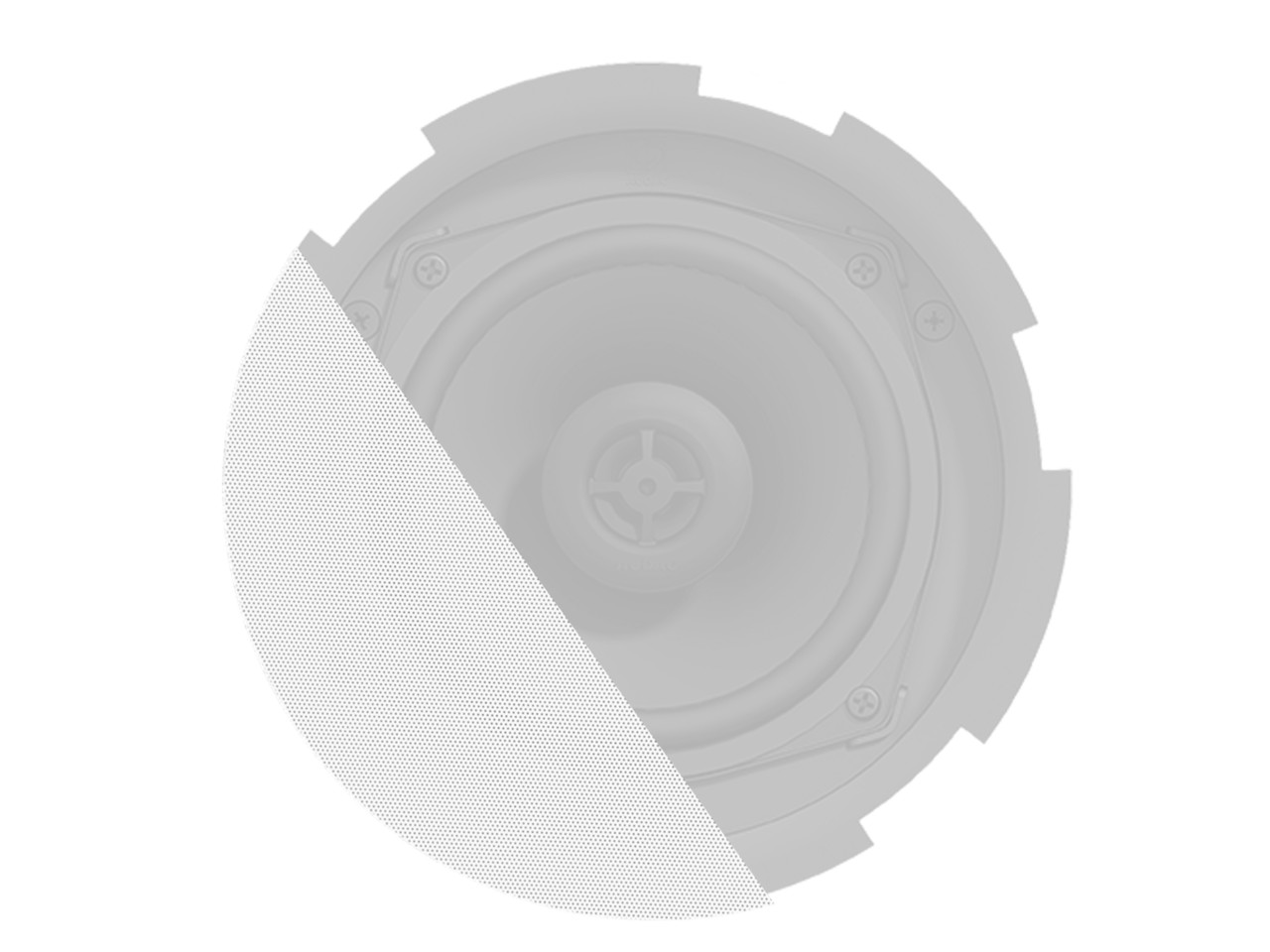 sprecher, woofer, grill, rund, stereo