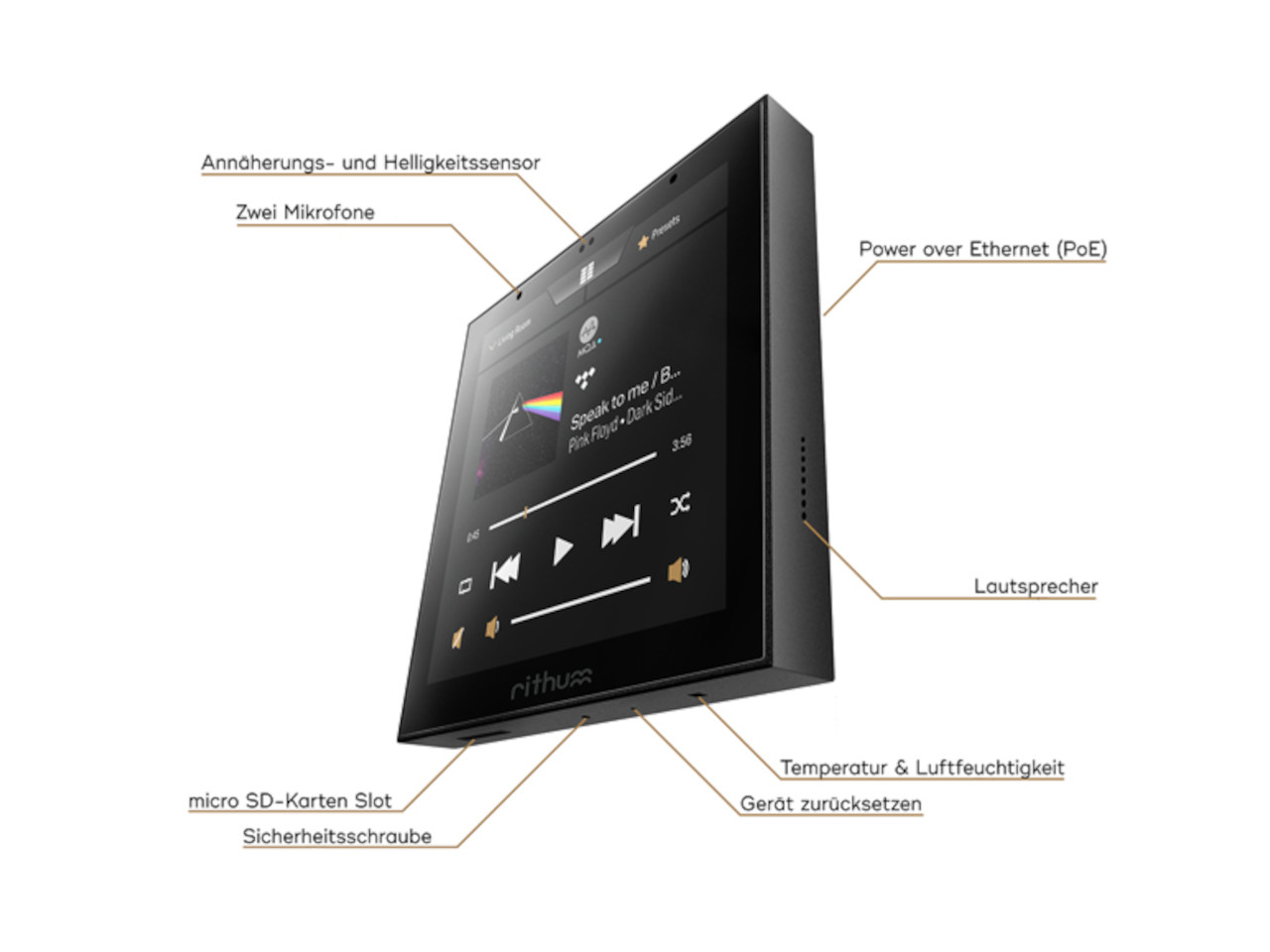 Tablet, Touchscreen, WiFi, Lautsprecher, Anschlüsse