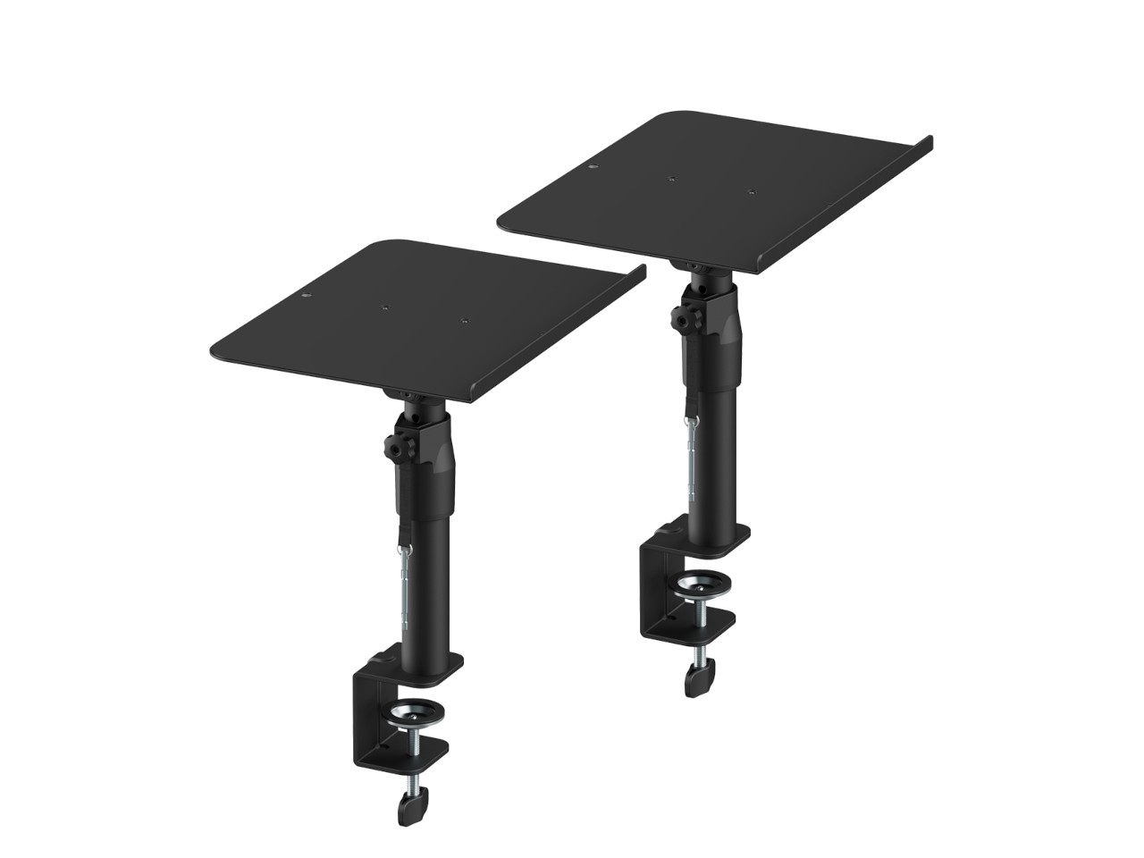 Tischständer, verstellbar, Dual Monitor, schwarz, Klammenbefestigung